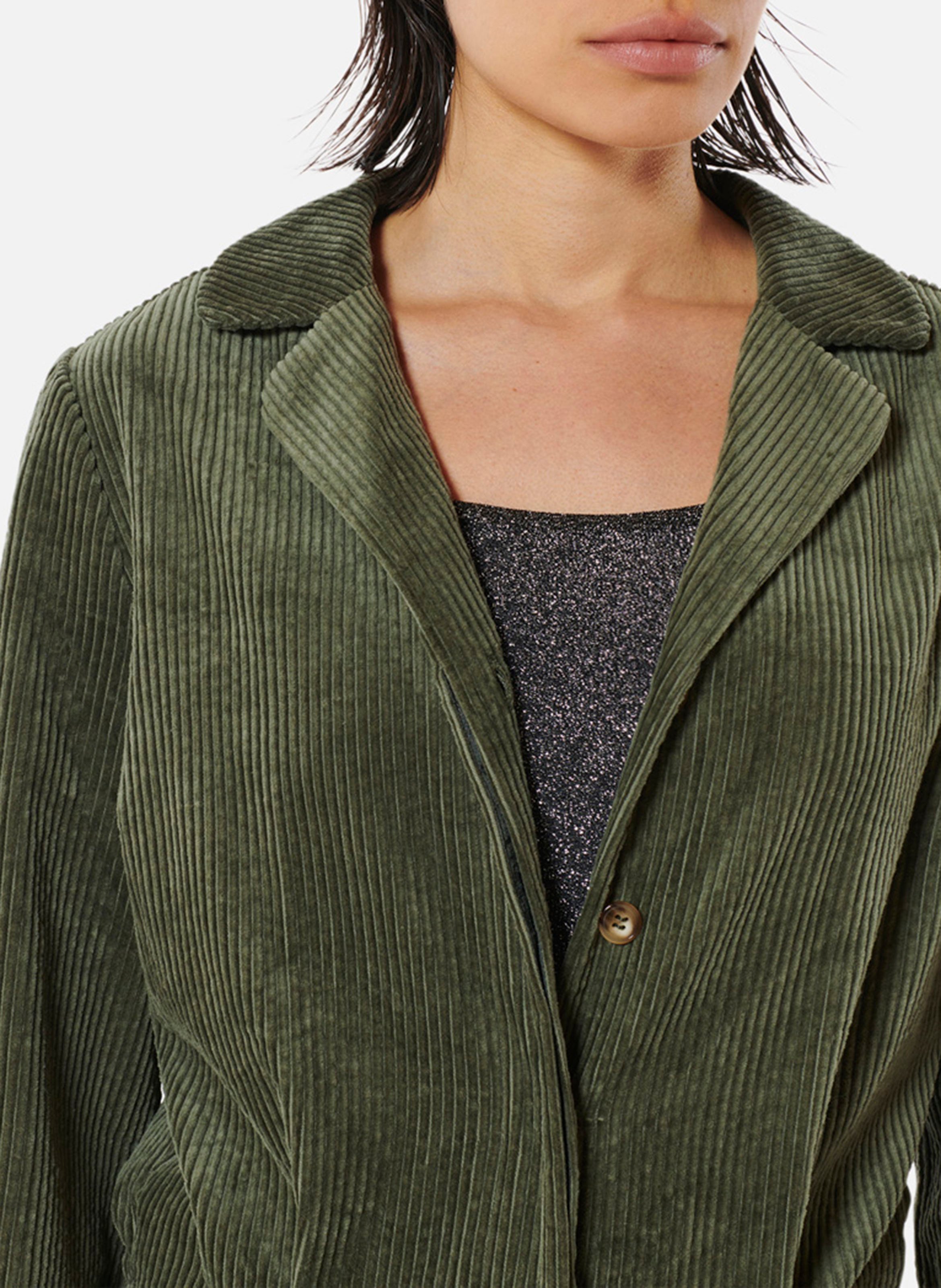 Combinaison droite col classique en coton côtelé KARMA KOMA Vert