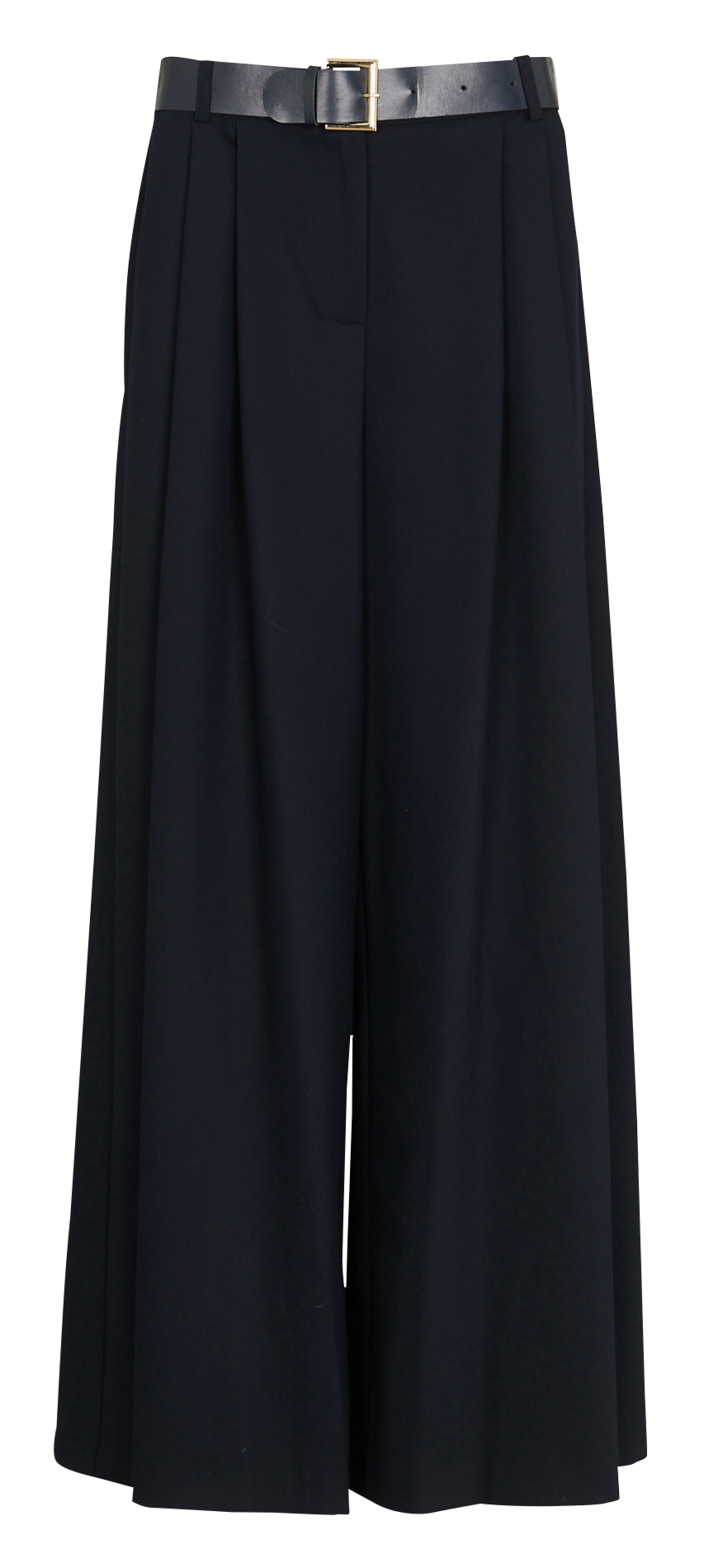 Pantalon ample ceinturé à pinces Bleu