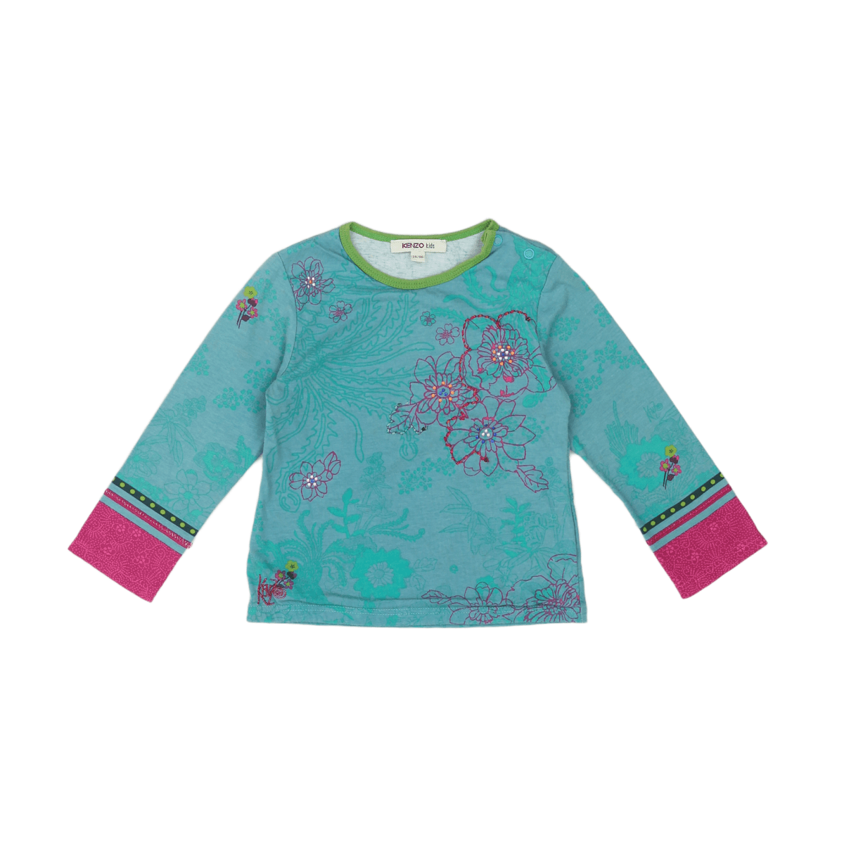 Blue baby t-shirt - 24 months KENZO - SECONDE MAIN Blue