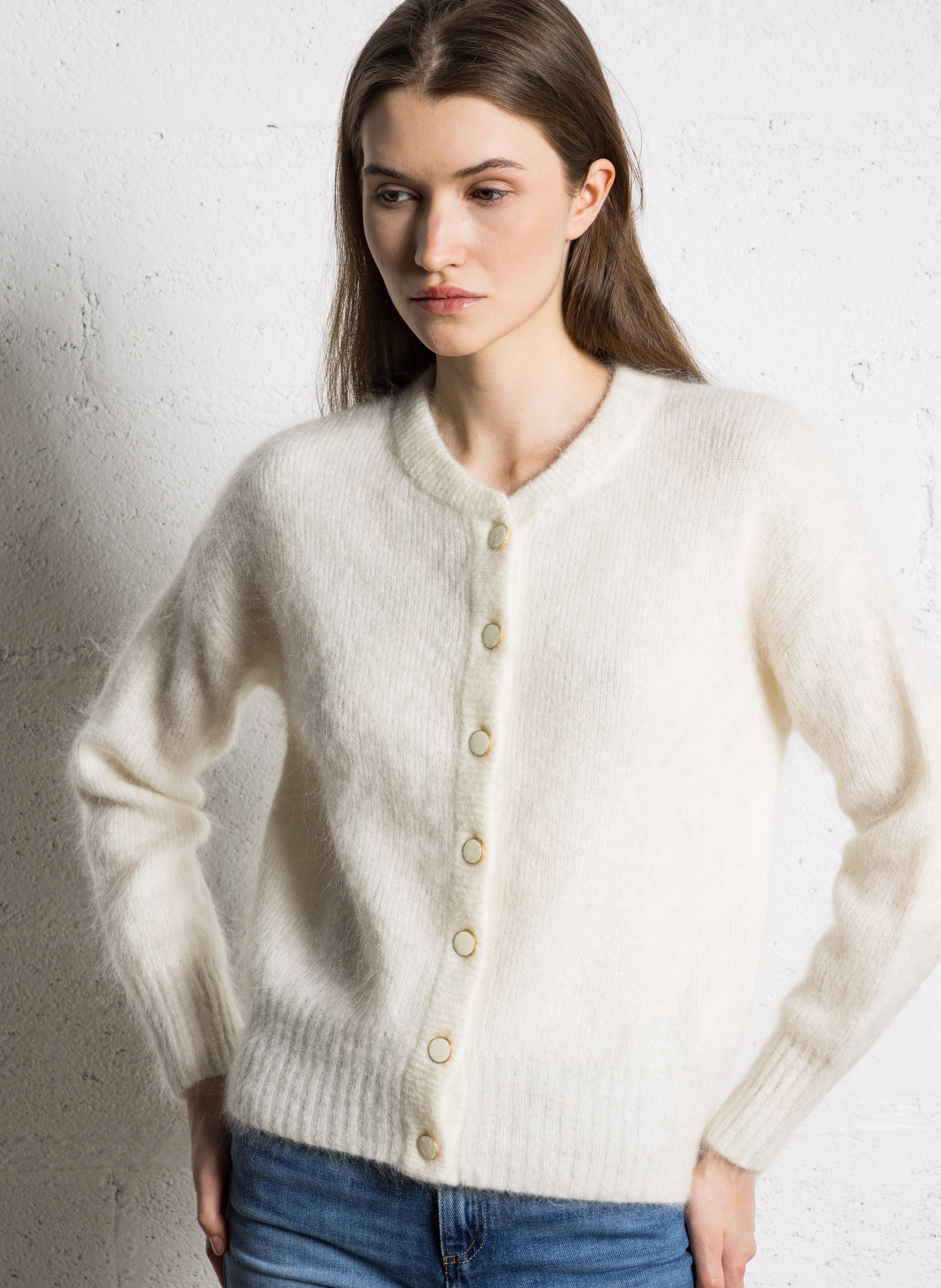 Gilet col rond MAISON 123 Beige