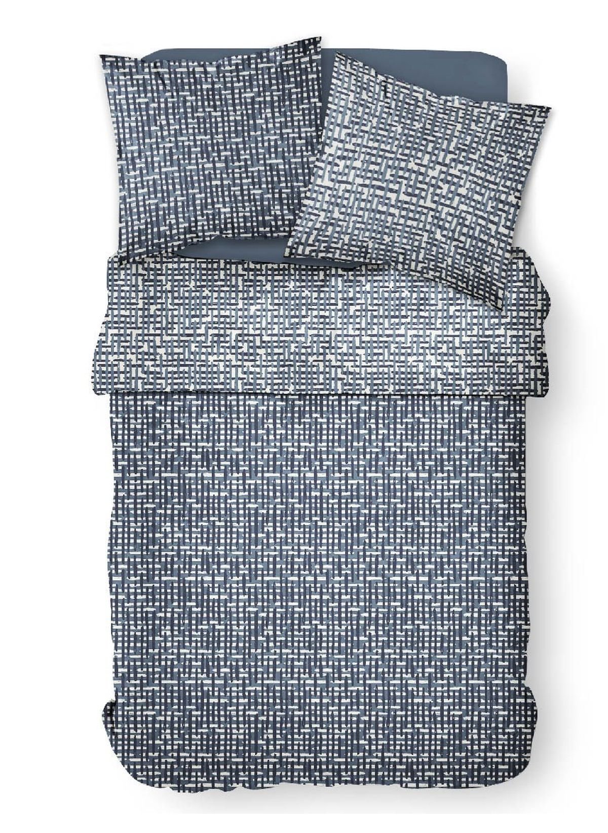 Striped cotton printed bed set TODAY LINGE DE MAISON White