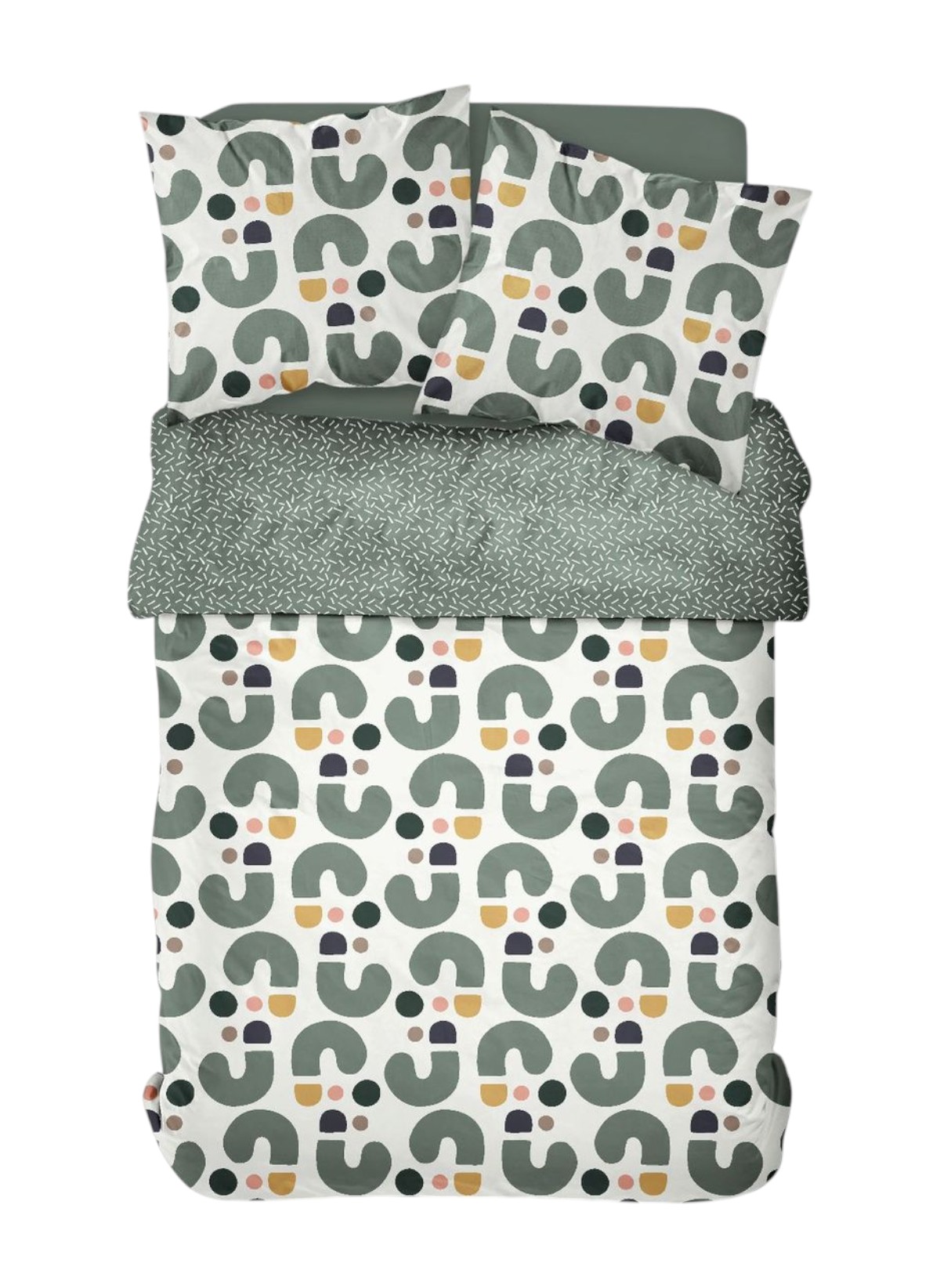 Printed cotton bed set TODAY LINGE DE MAISON Green