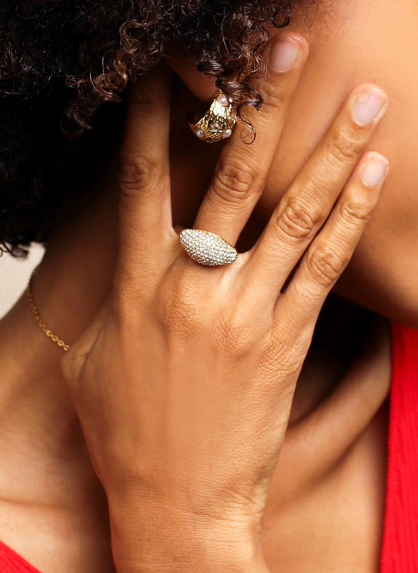 Wide diana ring AEC Paris White