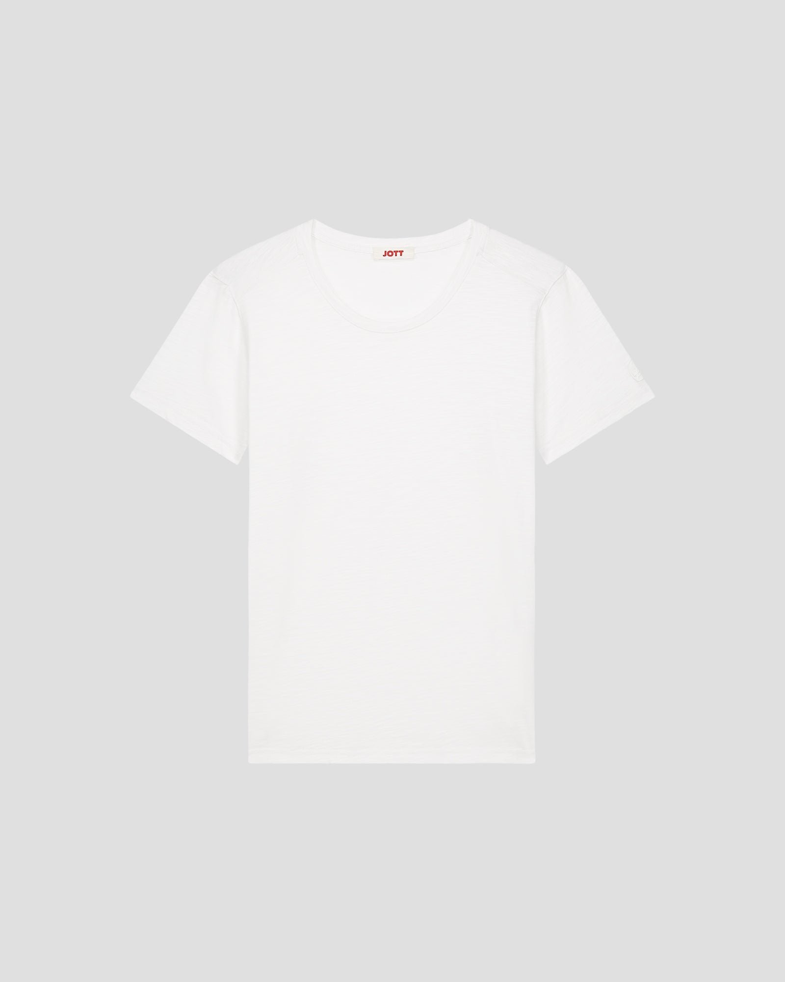 Round neck women's cotton T-shirt - Angela JOTT White