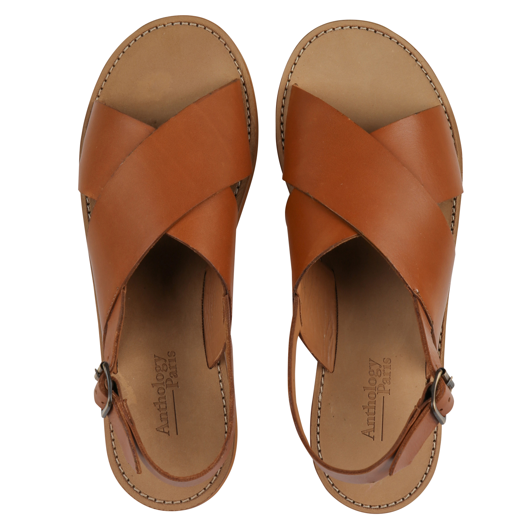 Ankle Strap Madewell Paris Sandal Tan Brown Faux Leather Block