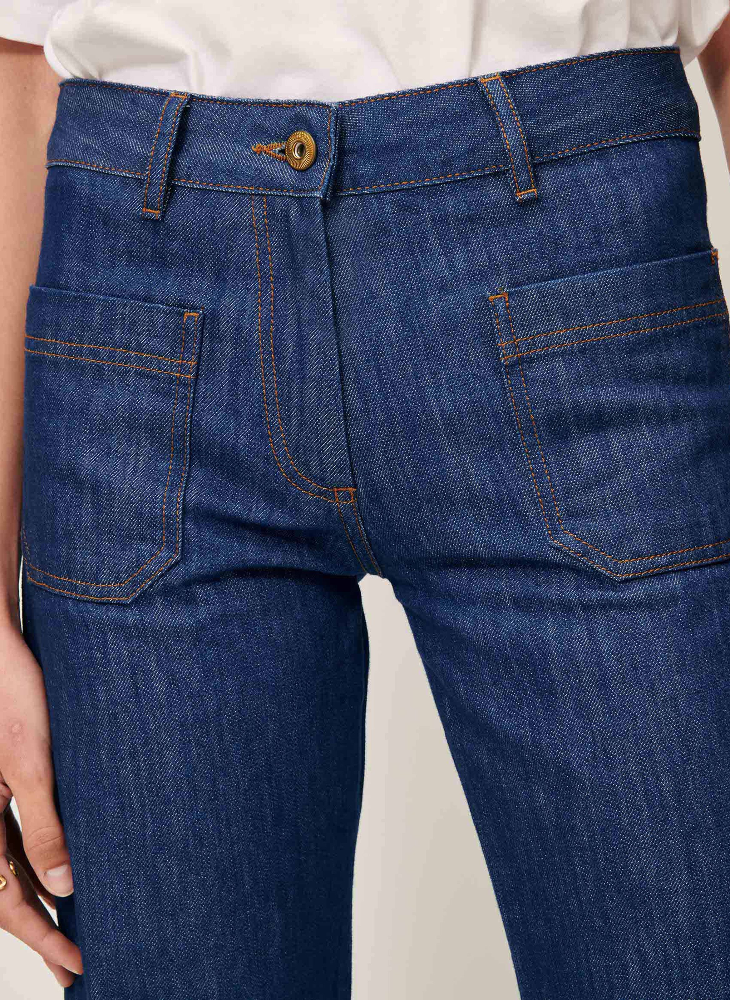 Cotton straight jeans SESSUN Blue