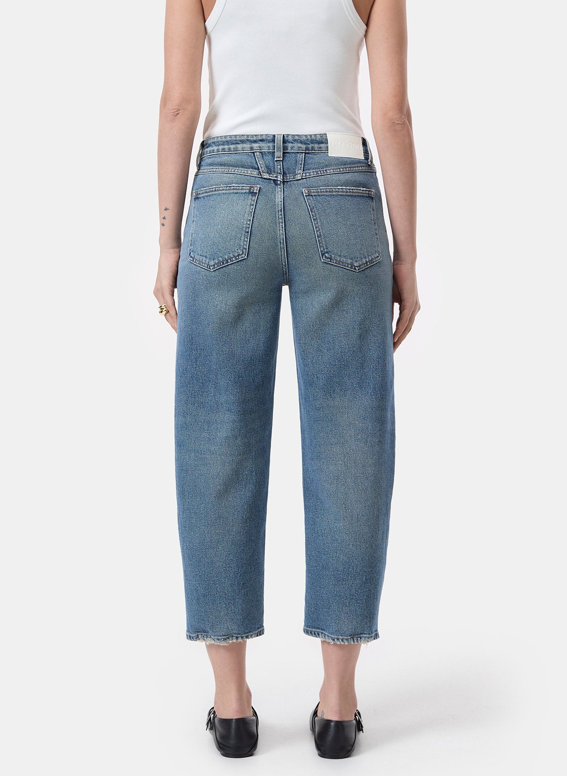 Cotton-blend wide-leg jeans CLOSED Blue