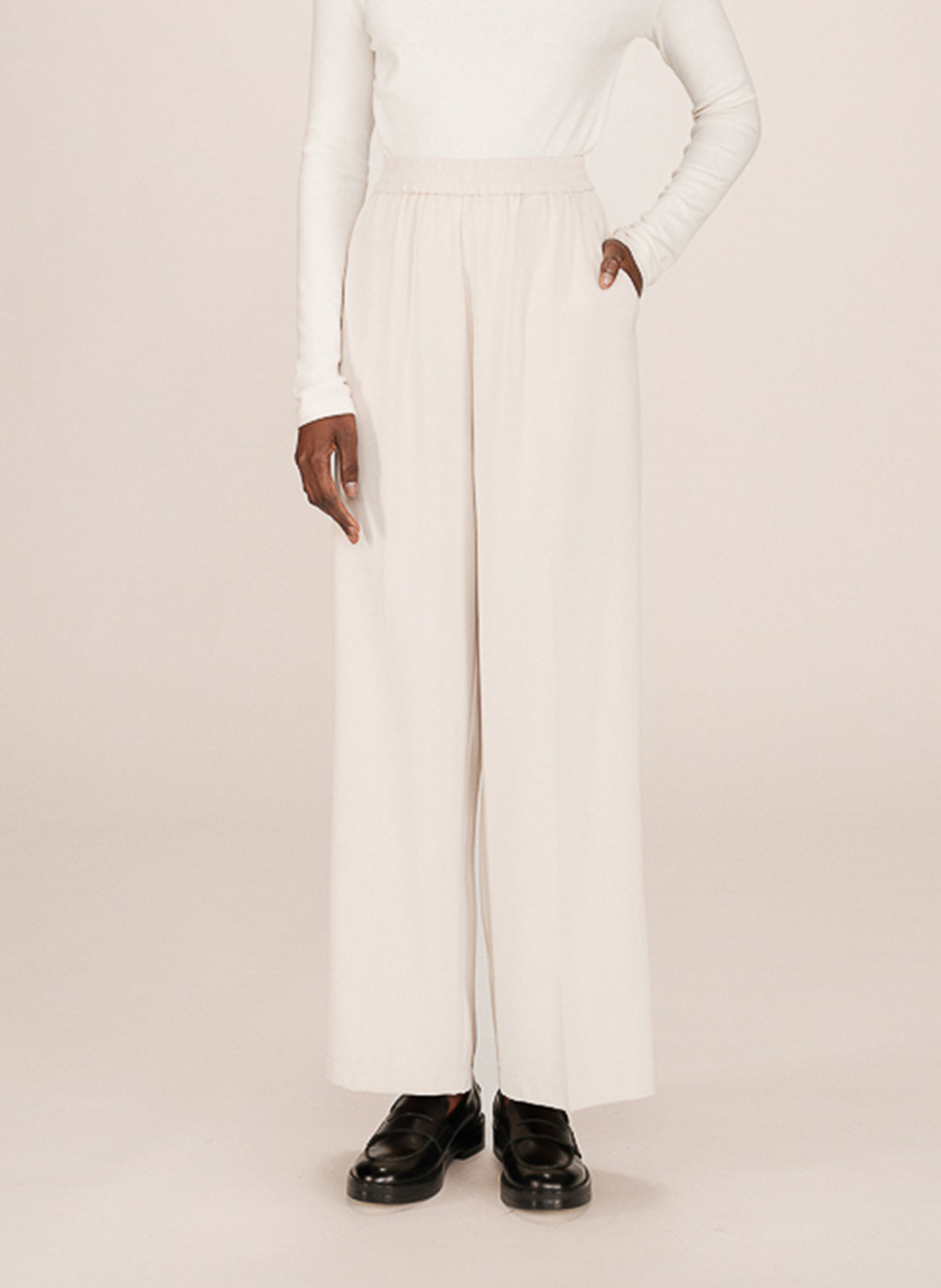 Slim-fit cotton cargo pants GRACE ET MILA White