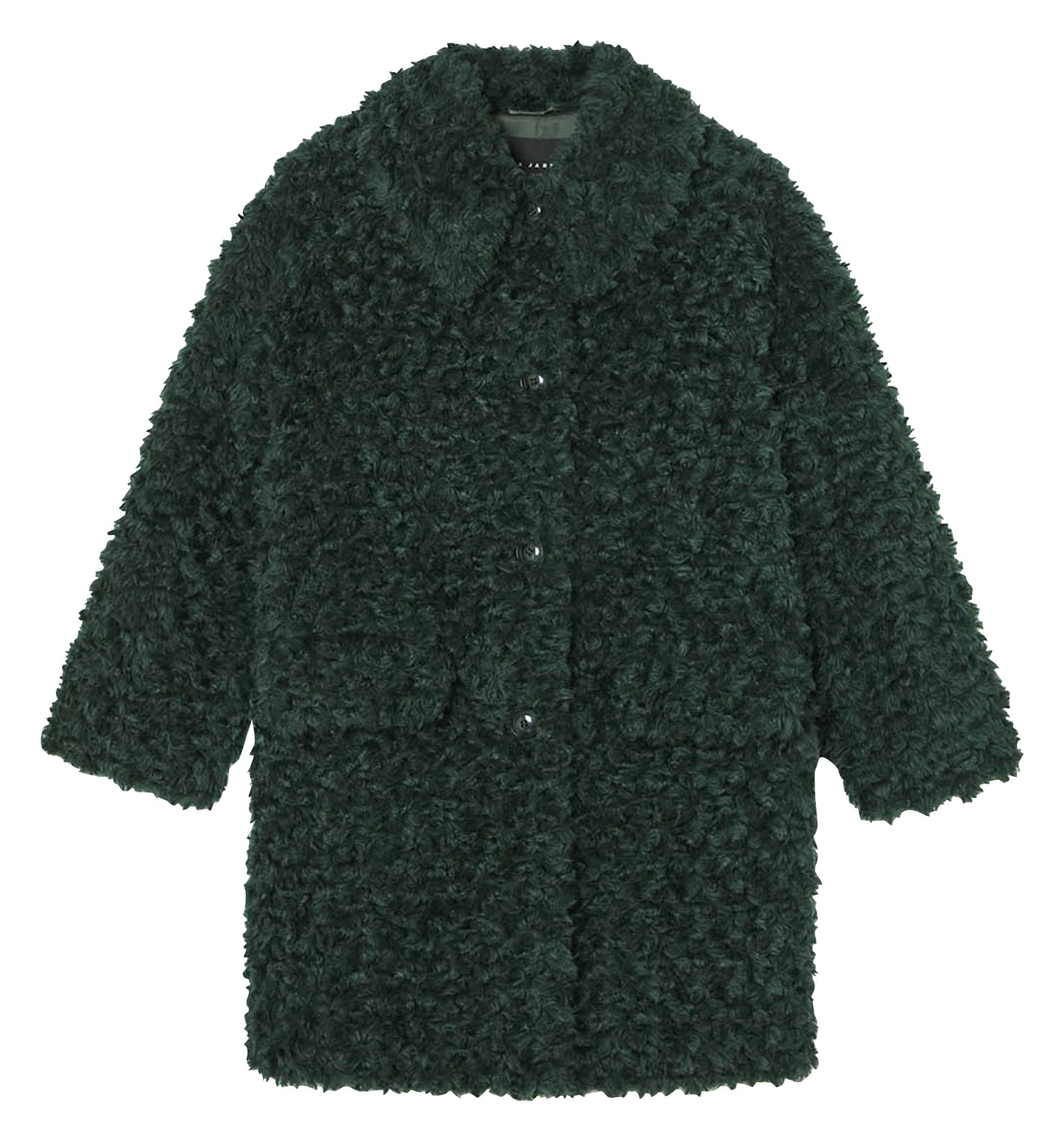 Faux fur coat with classic collar TARA JARMON Green