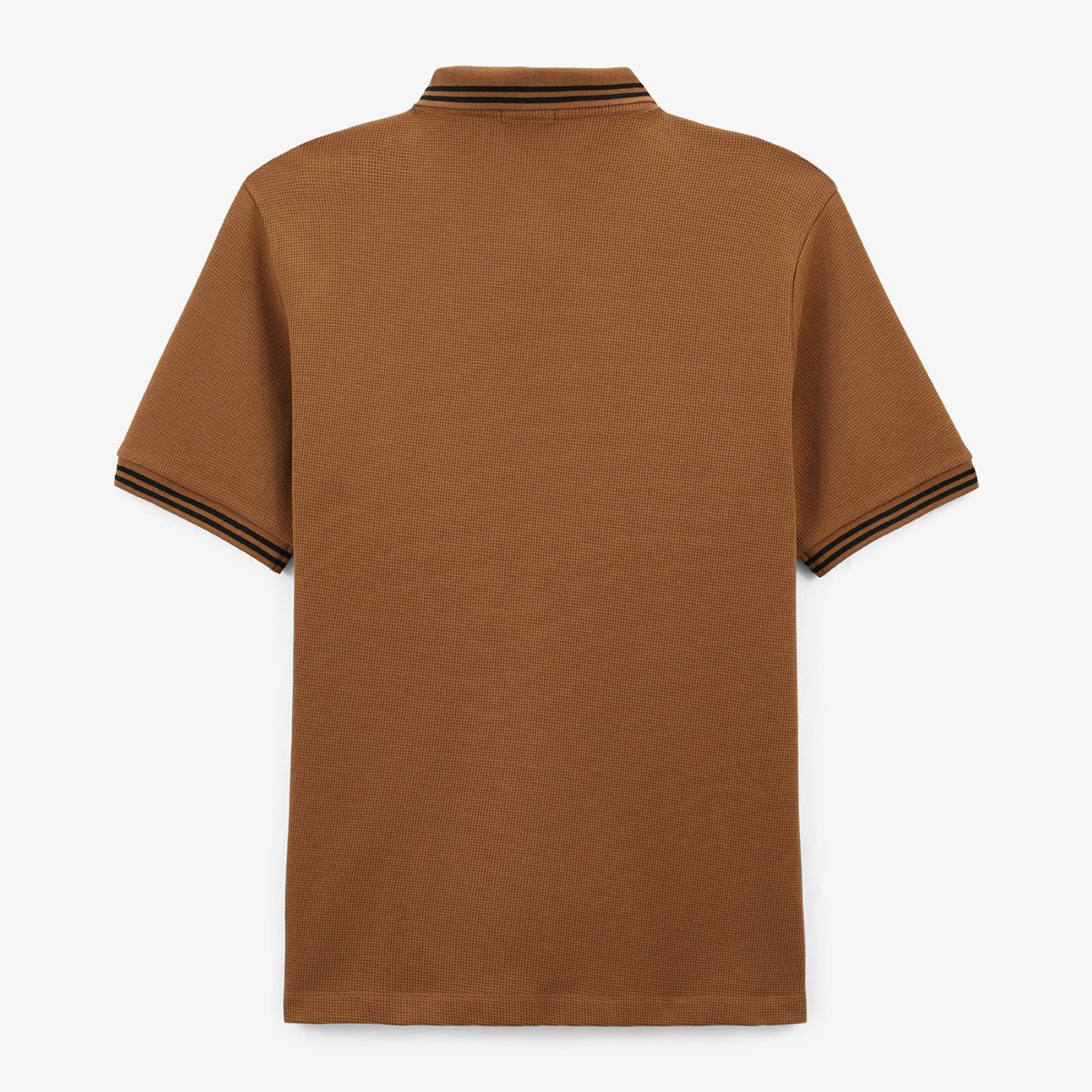 Short-sleeved waffle fabric polo SERGE BLANCO Brown