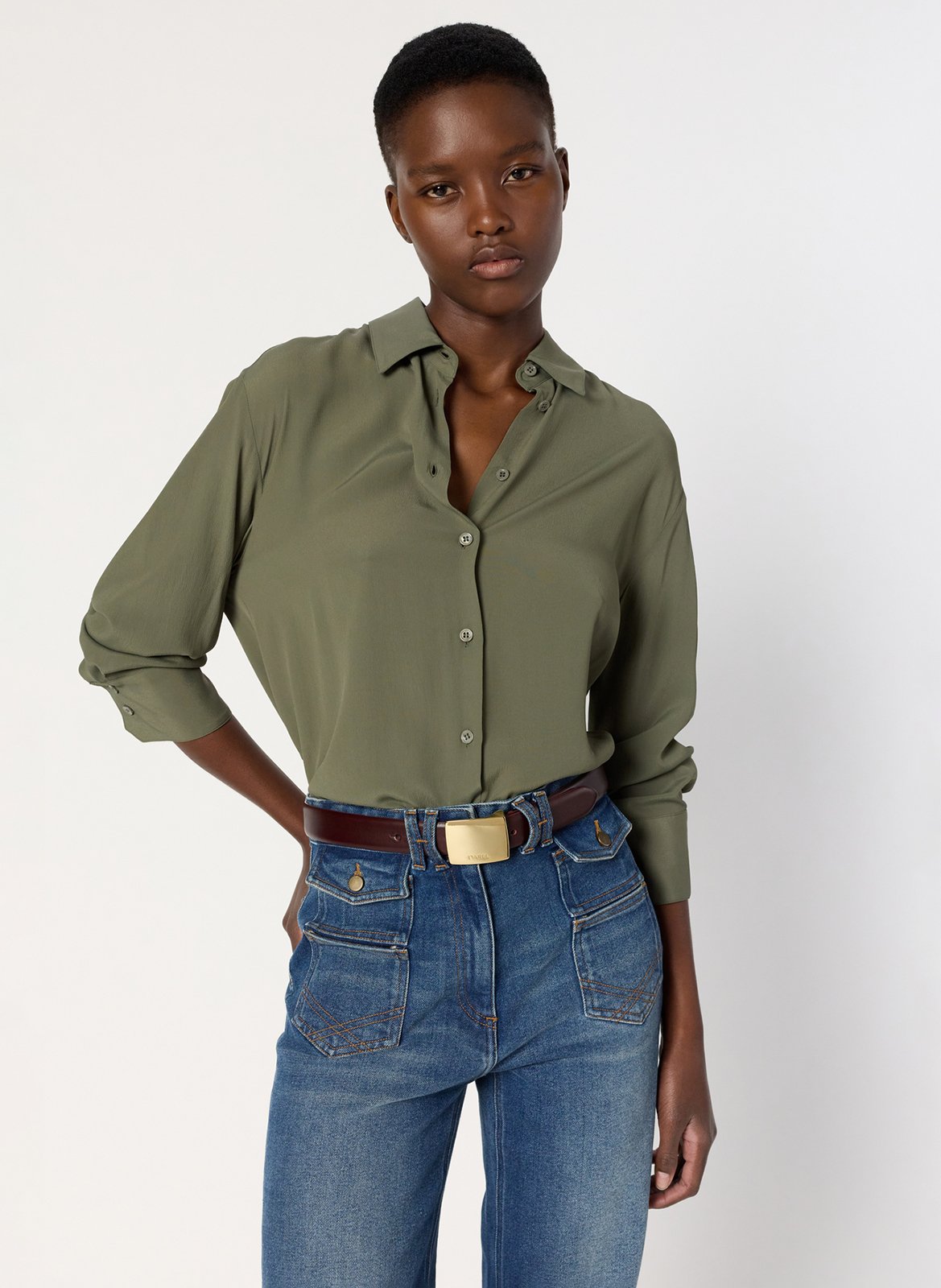 Chemise oversize col classique GERARD DAREL Kaki