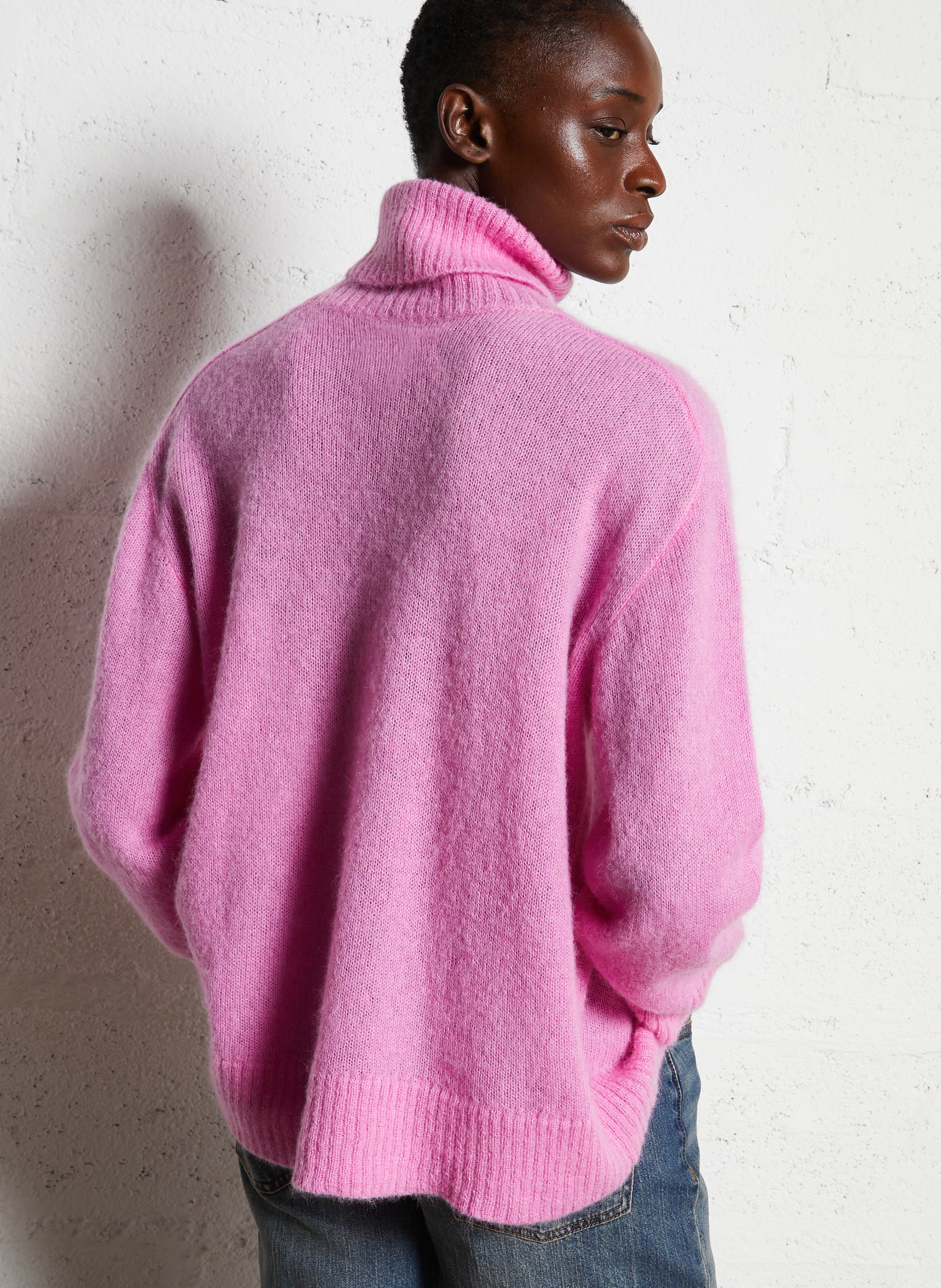Übergroßer Pullover aus Mischwolle DES PETITS HAUTS Rosa