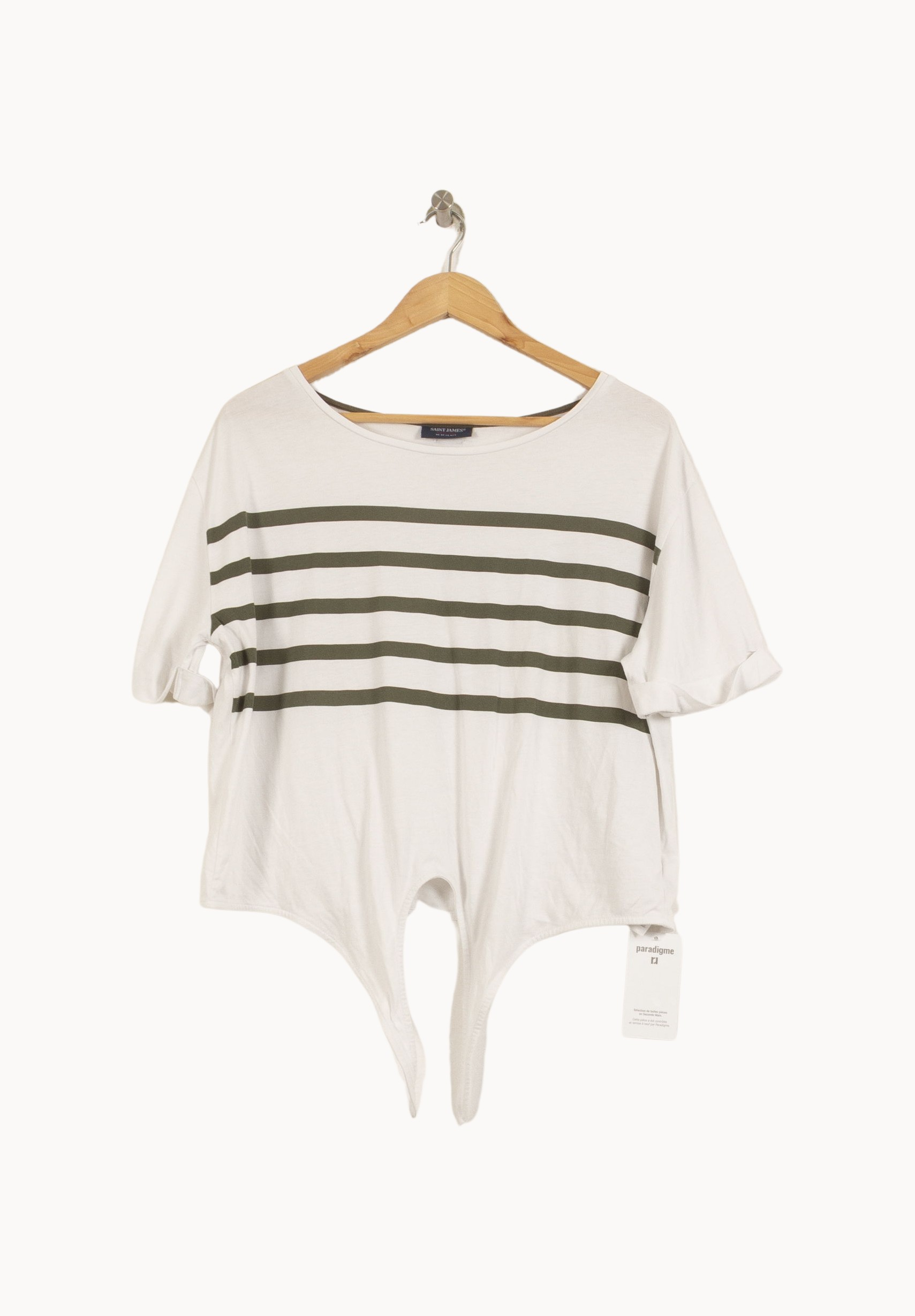 Tommy Badge T-shirt SAINT JAMES - Seconde Main White