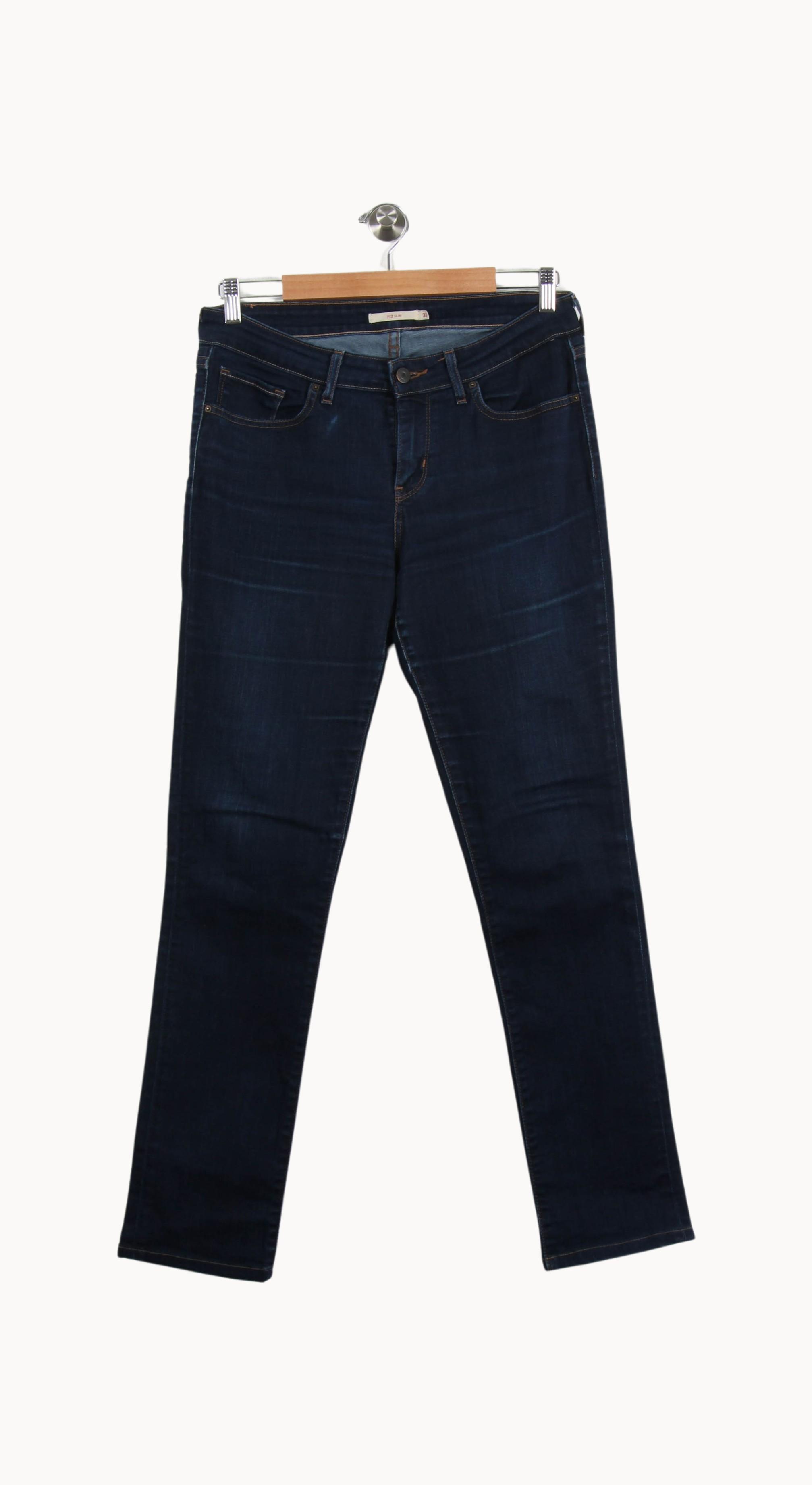 Cropped slim jeans with studs LEVI'S - Seconde main Blue