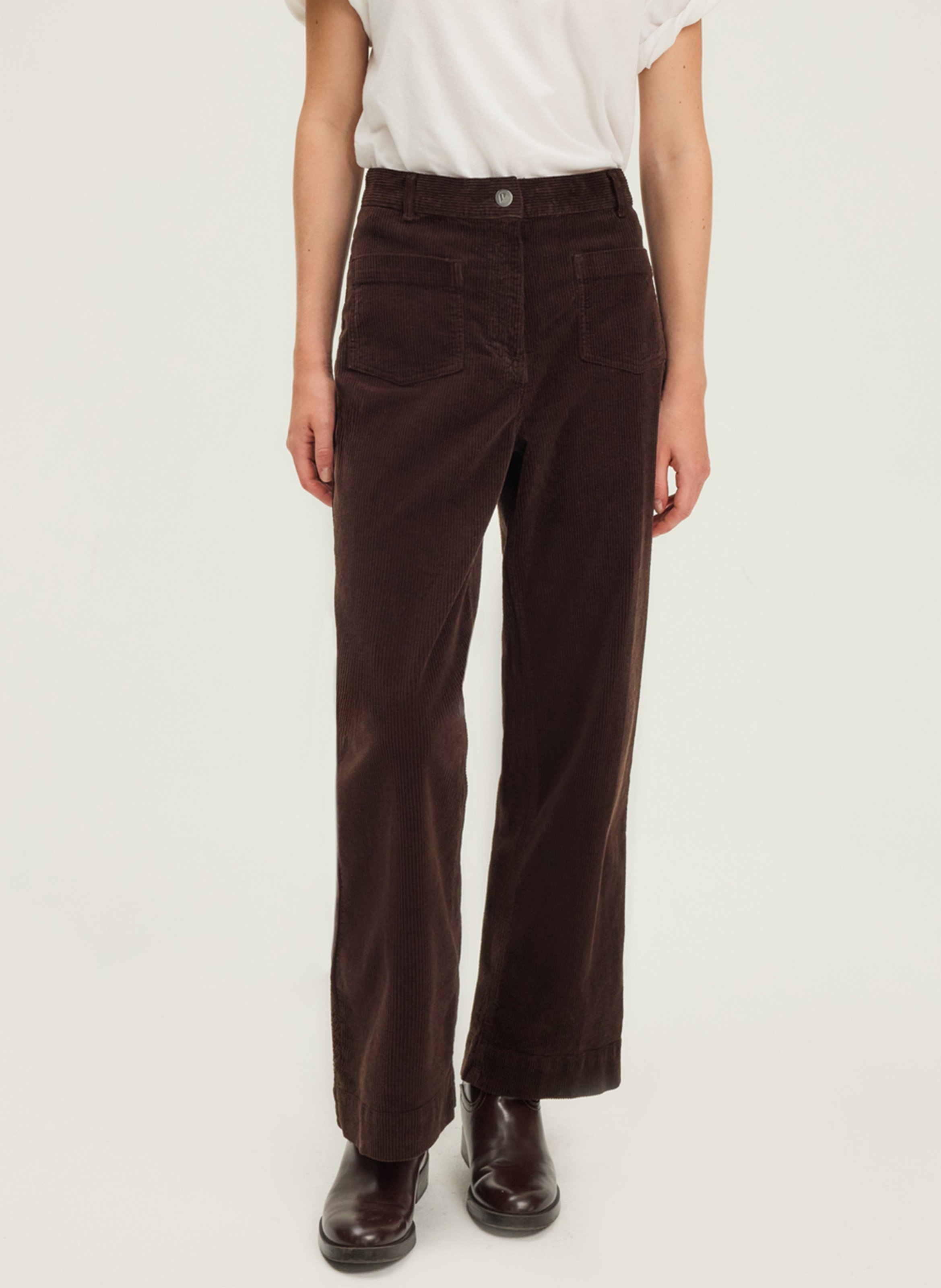 Cotton-blend chinos PABLO Brown