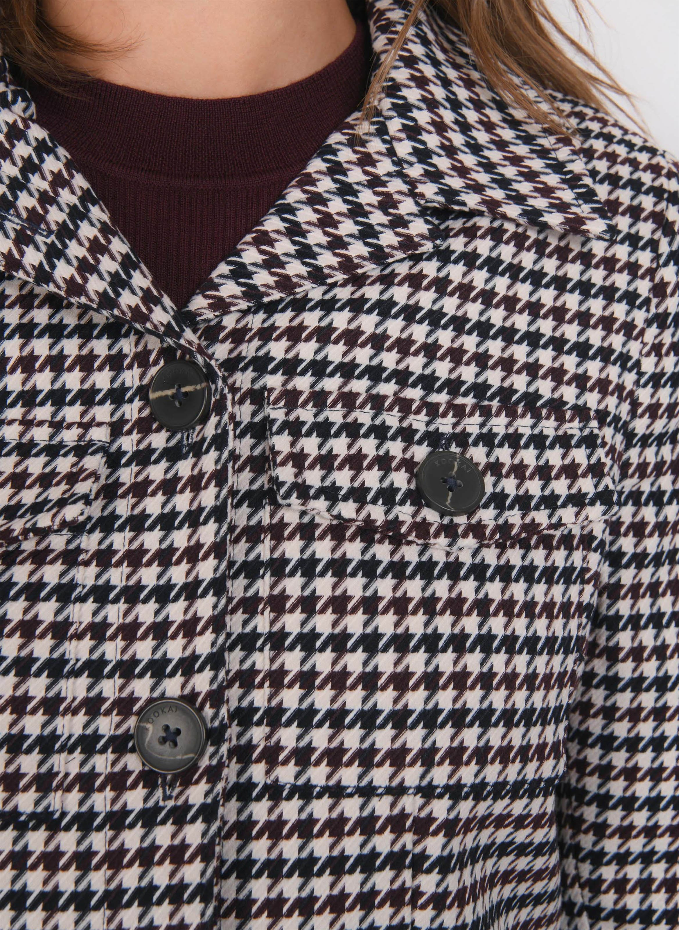 Straight jacket with classic collar print KOOKAI Blue