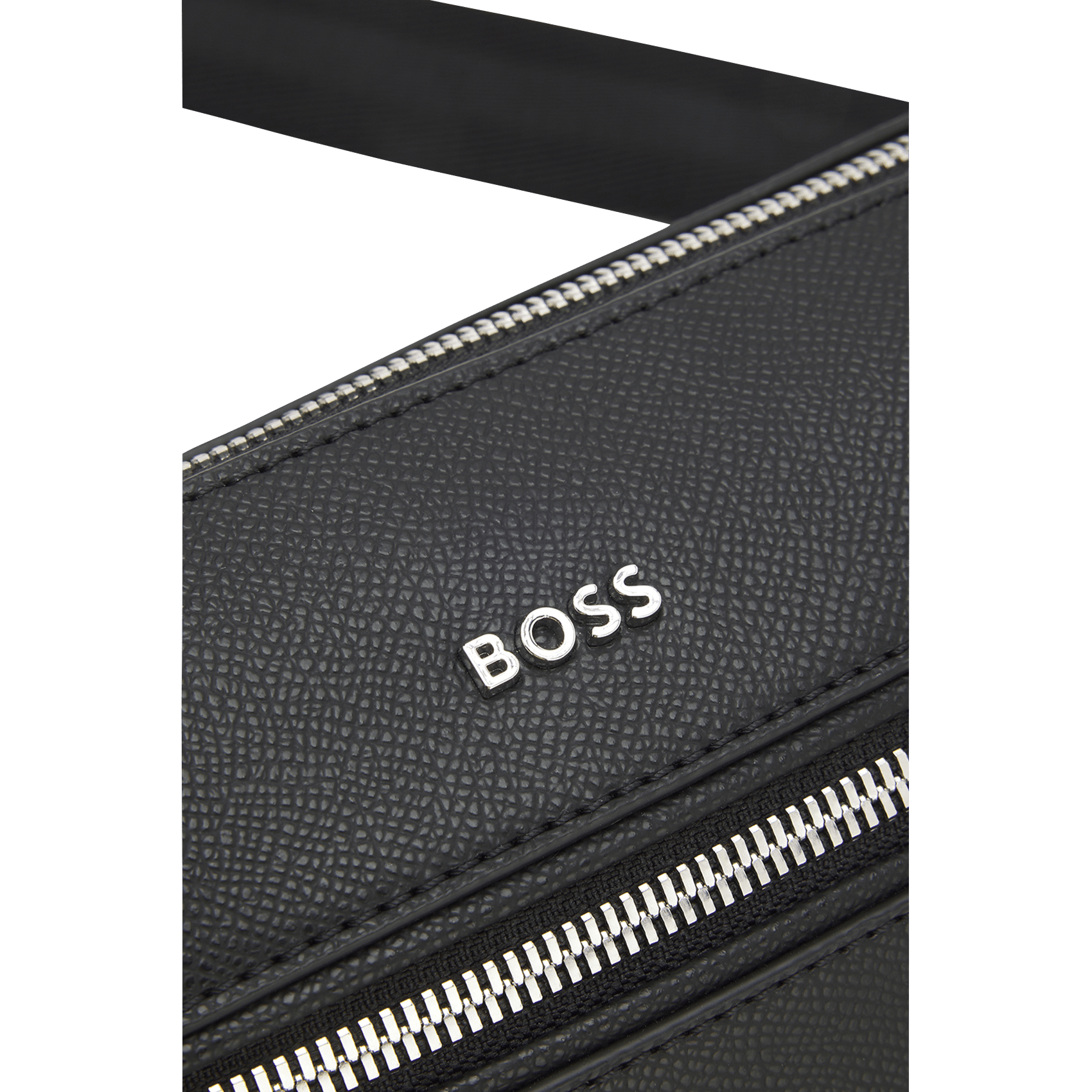 Sac bandoulière en cuir BOSS Noir