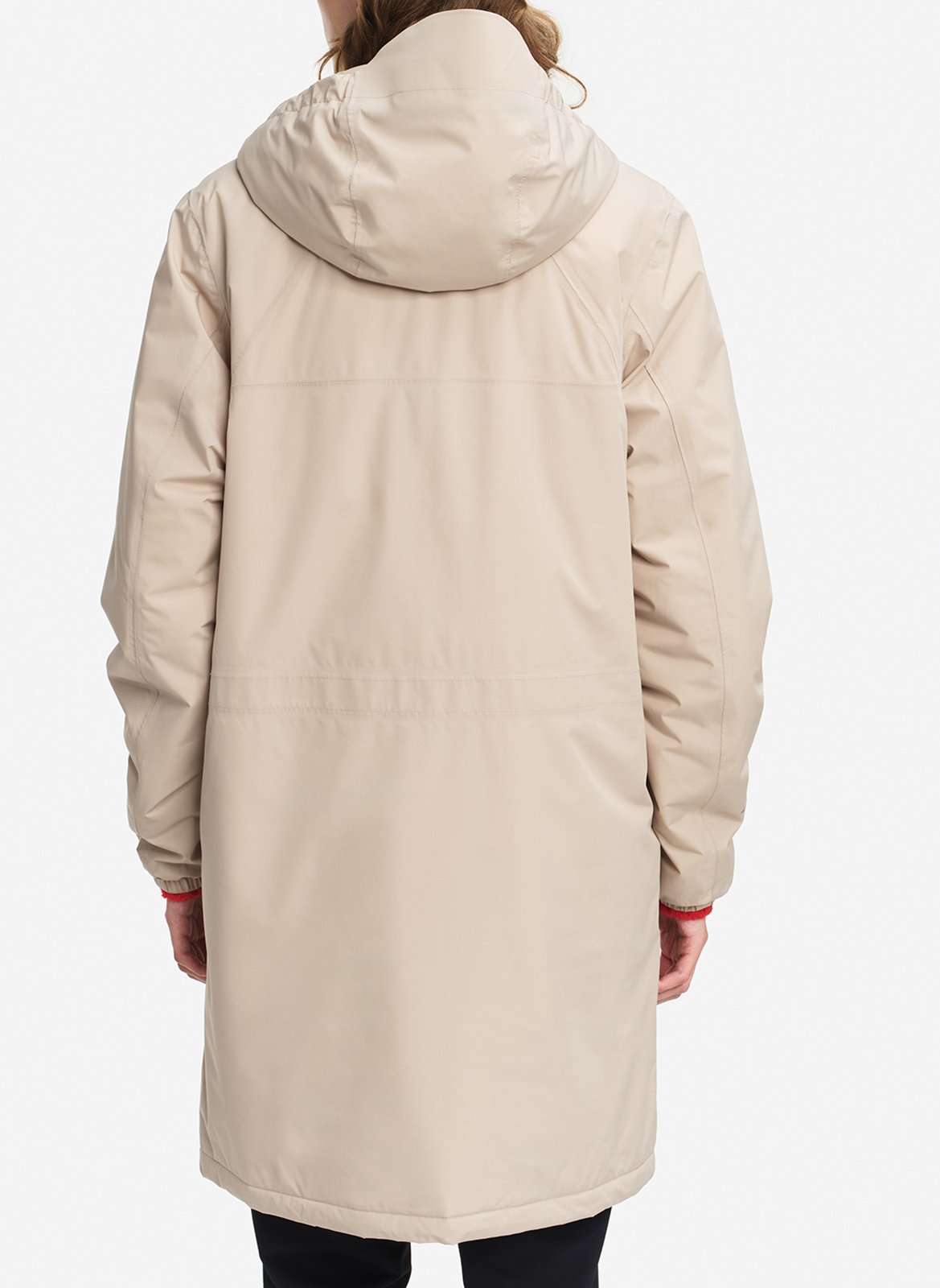 Buttoned and zipped high-neck fitted raincoat AIGLE Beige