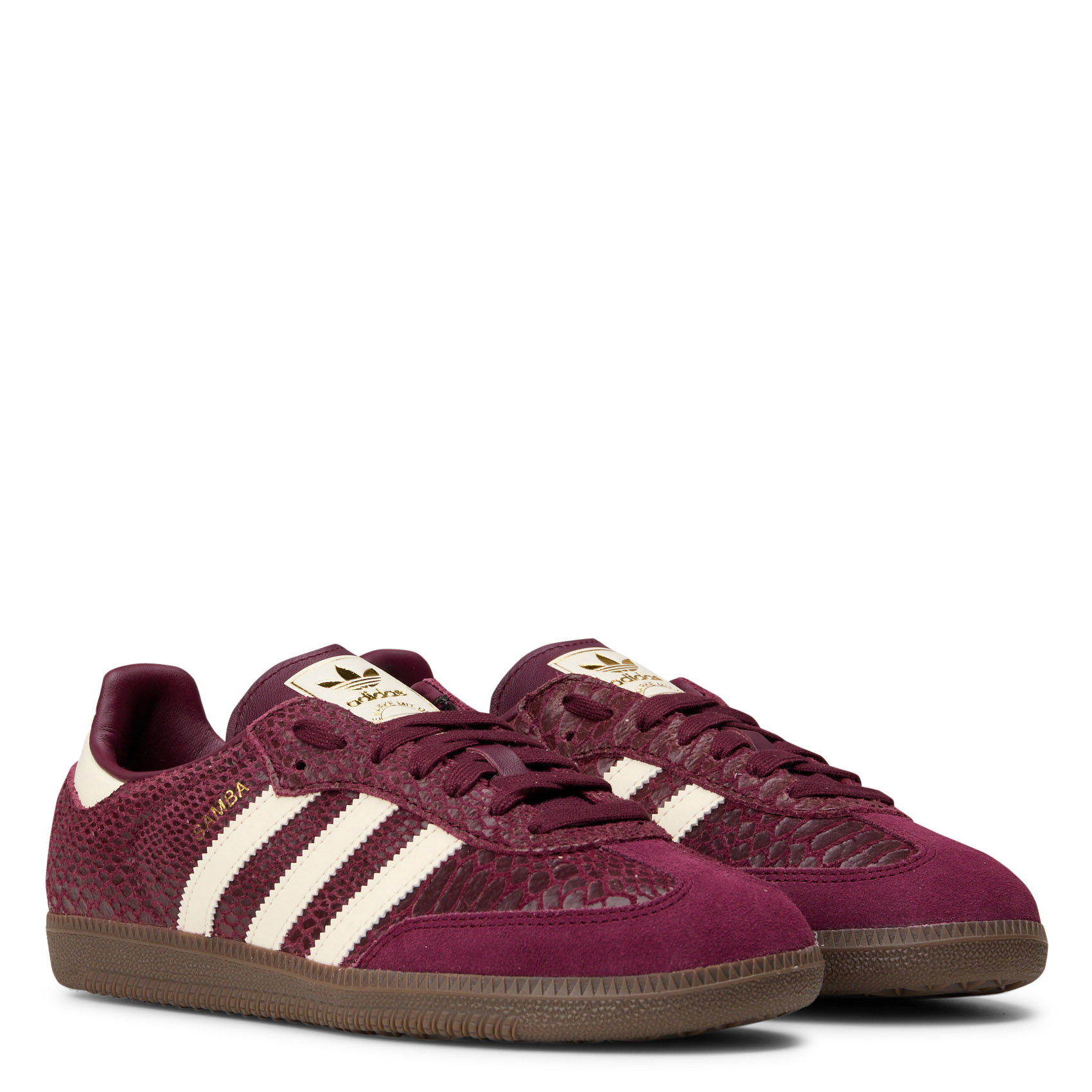 Baskets basses en cuir aspect python ADIDAS Rouge