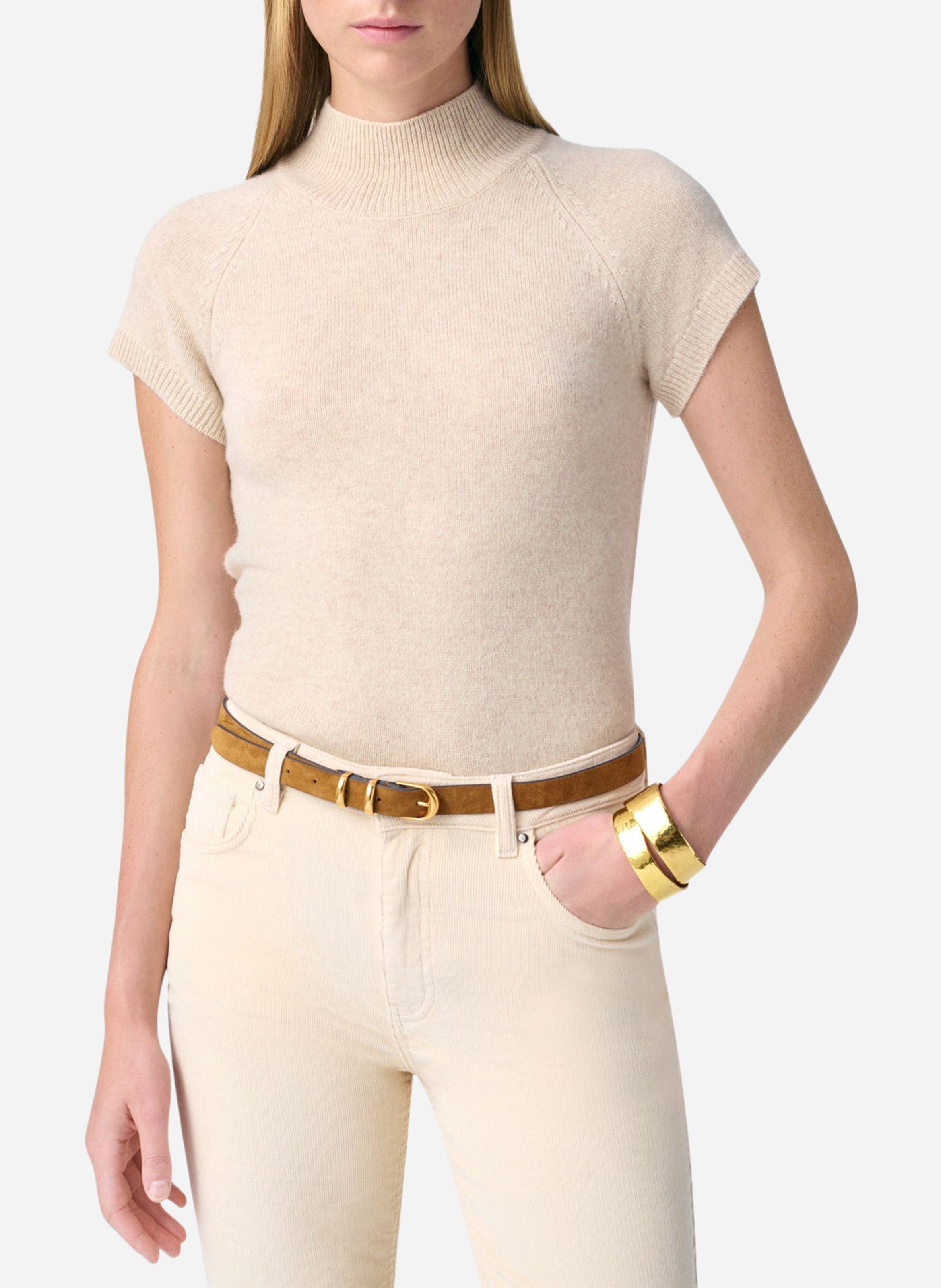 <blockquote>Top met opstaande kraag van wol</blockquote> VANESSA BRUNO Wit