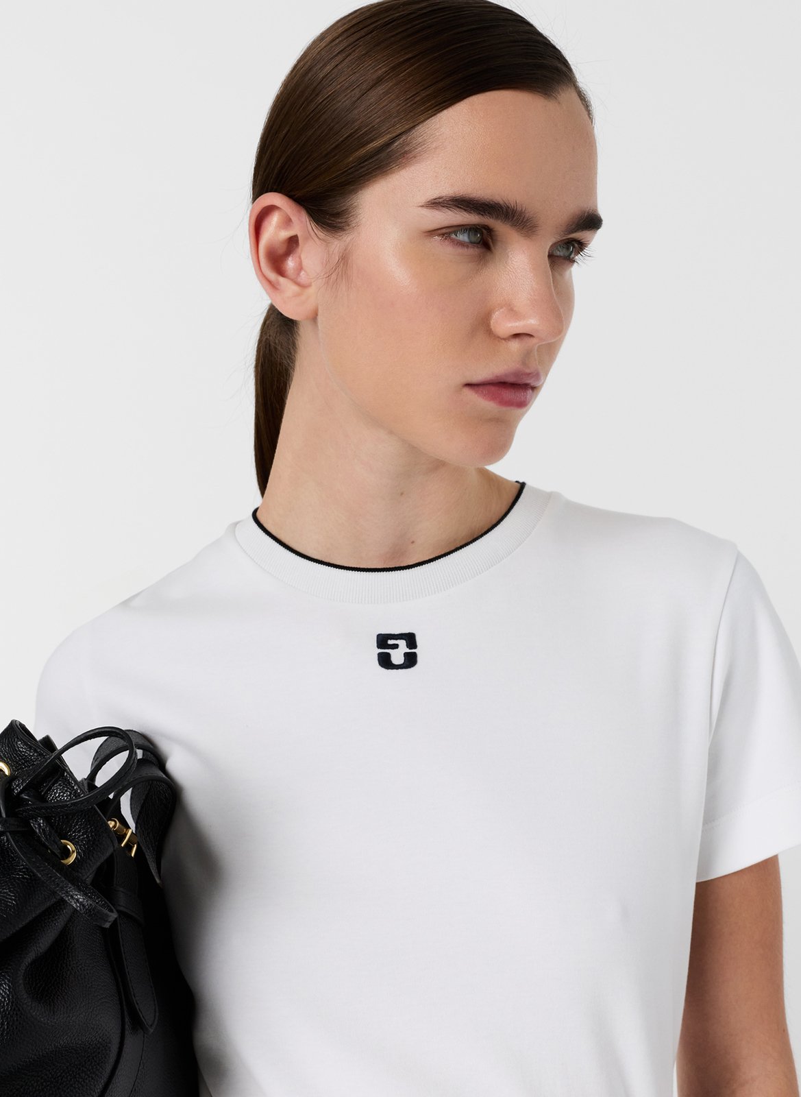 Gerade geschnittenes Rundhals-T-Shirt aus Baumwolle GERARD DAREL Weiss