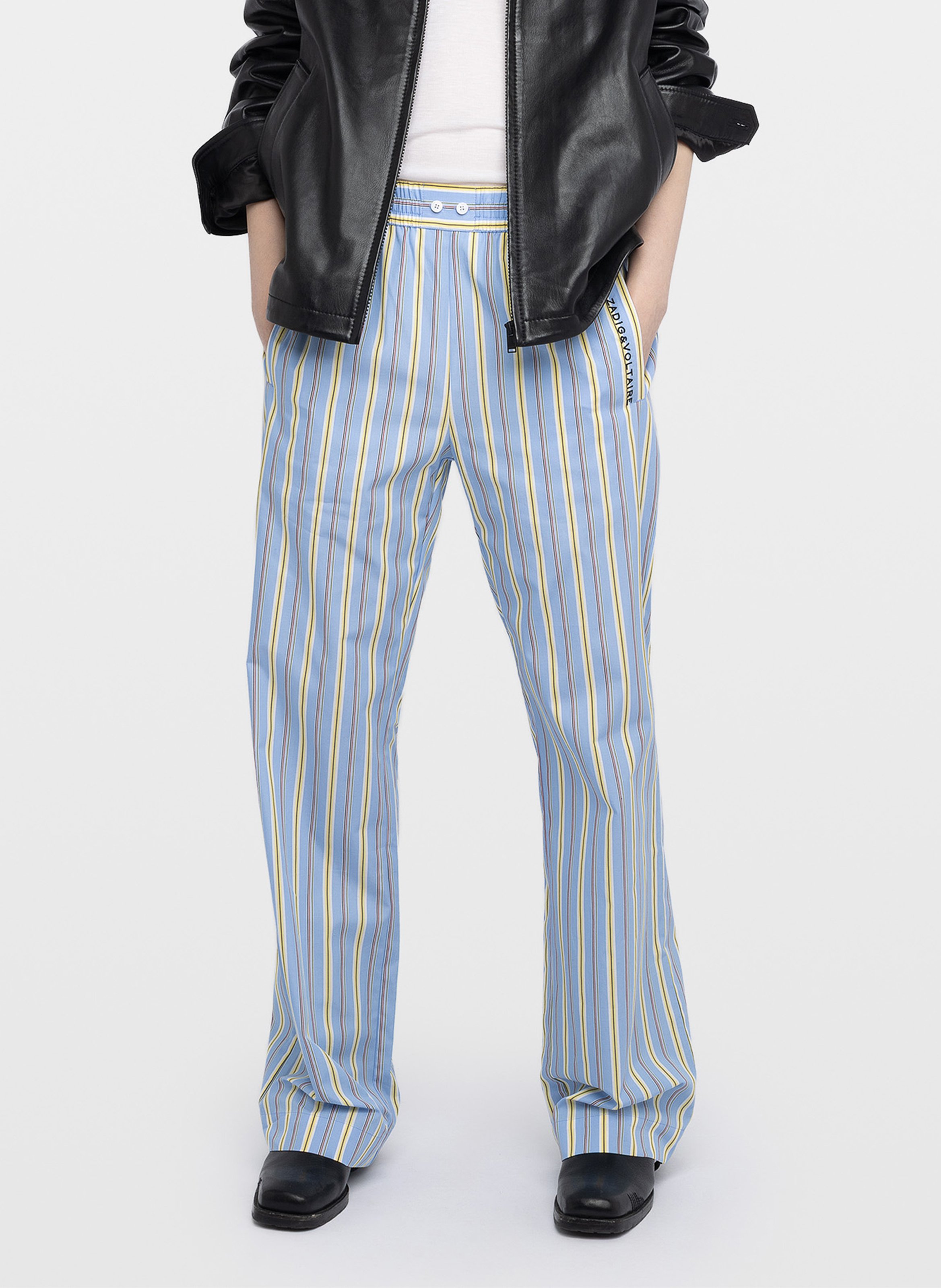 Straight striped cotton pants ZADIG&VOLTAIRE Blue