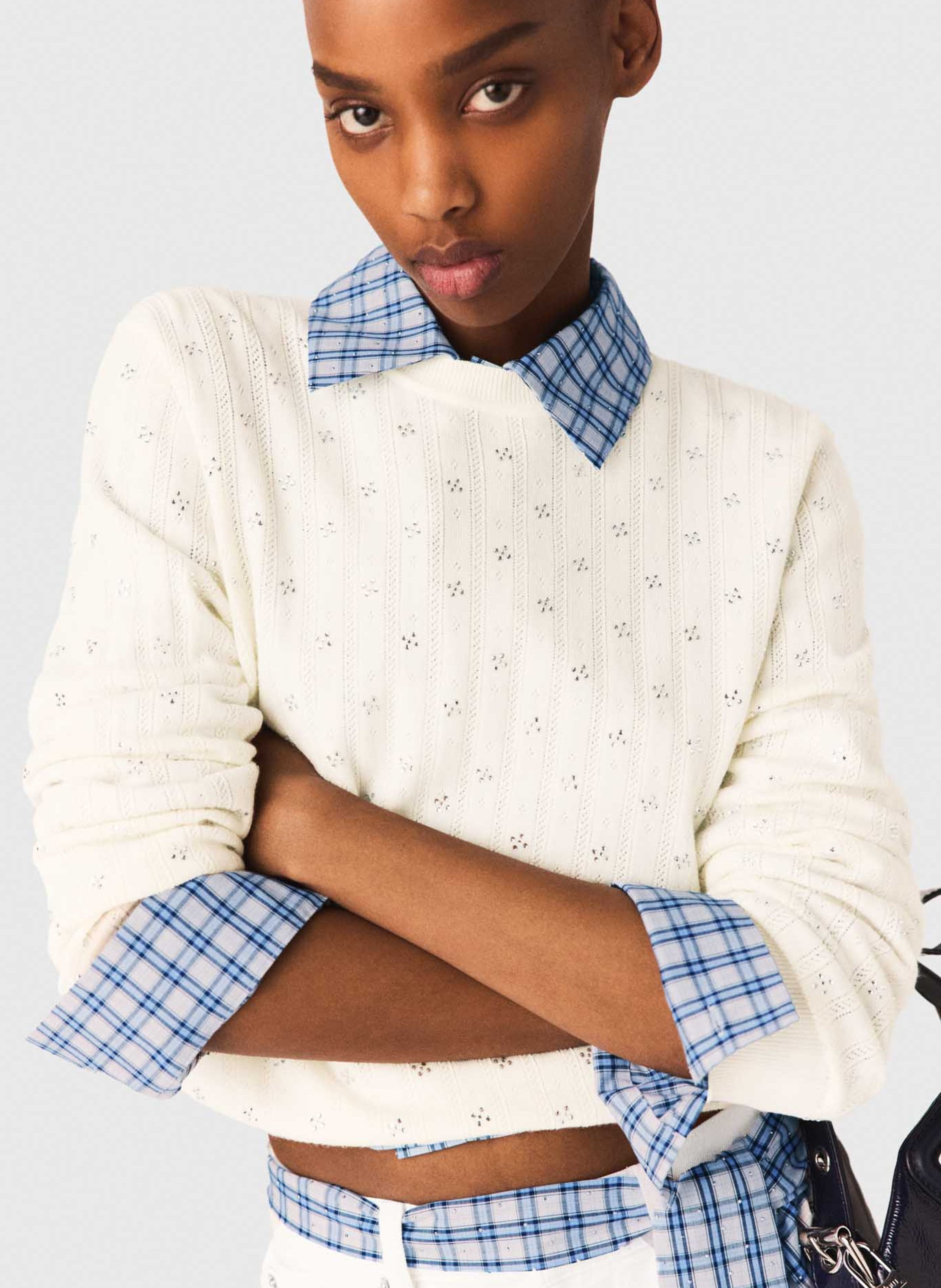 Alpaca wool sweater MAJE Beige