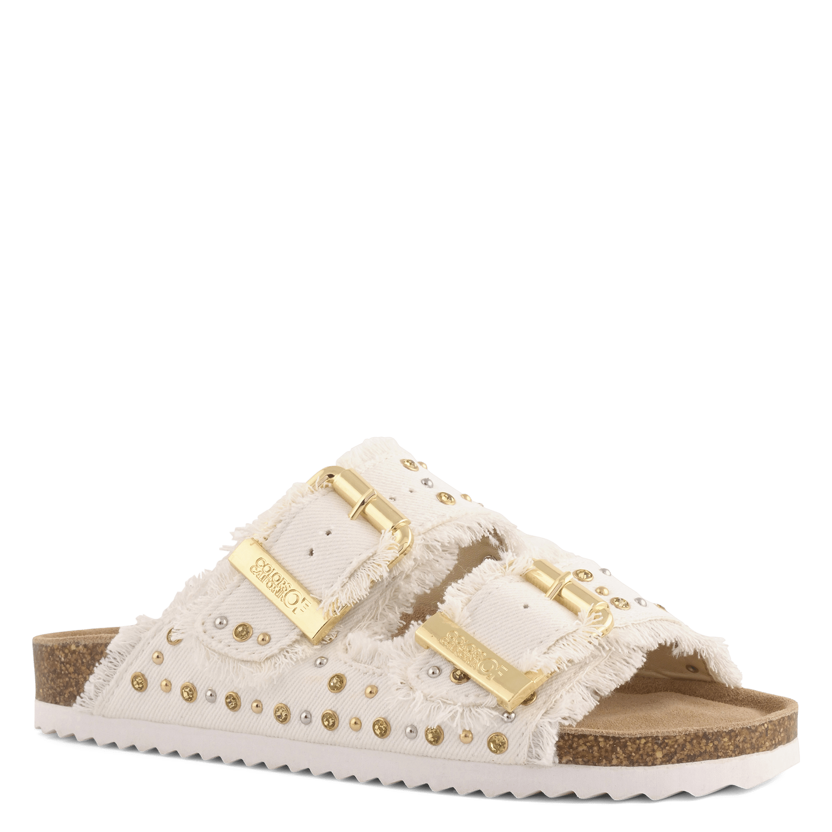 Flat cotton sandals COLORS OF CALIFORNIA White