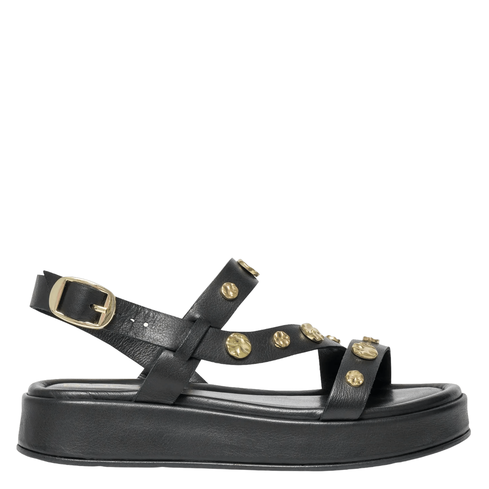 Leren sandalen met plateauzolen BOCAGE