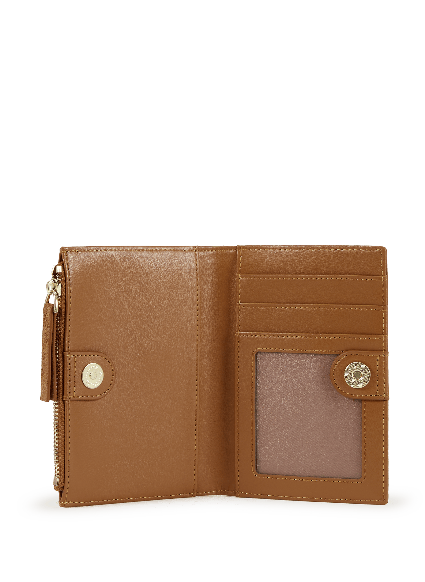 Kleine, leren portemonnee Bruin