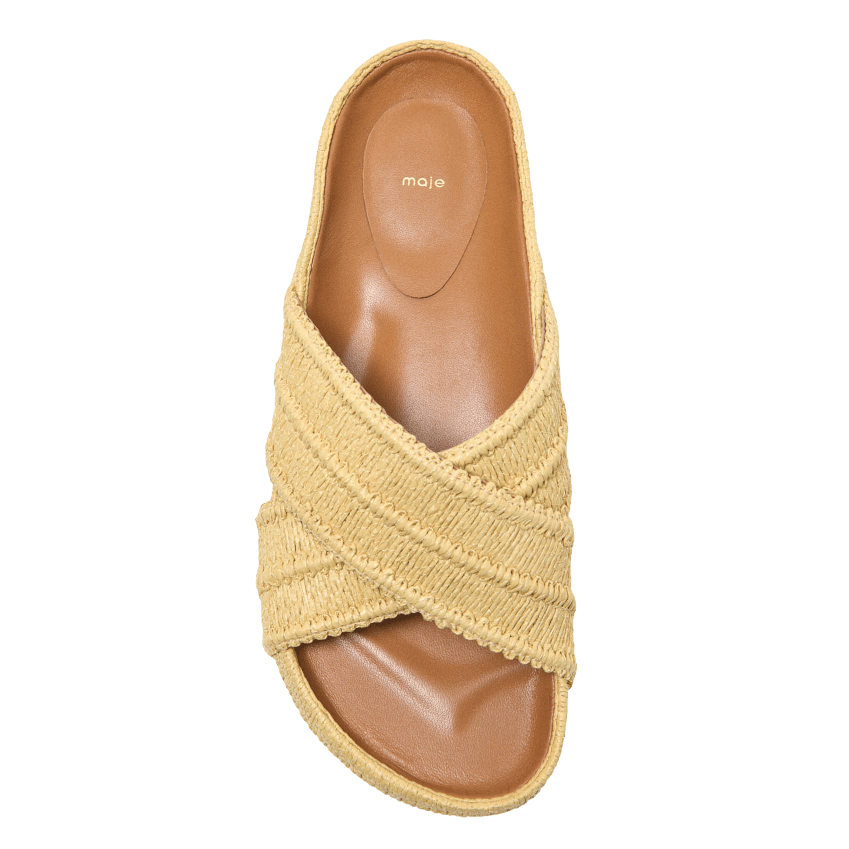 Mules compensées MAJE Beige