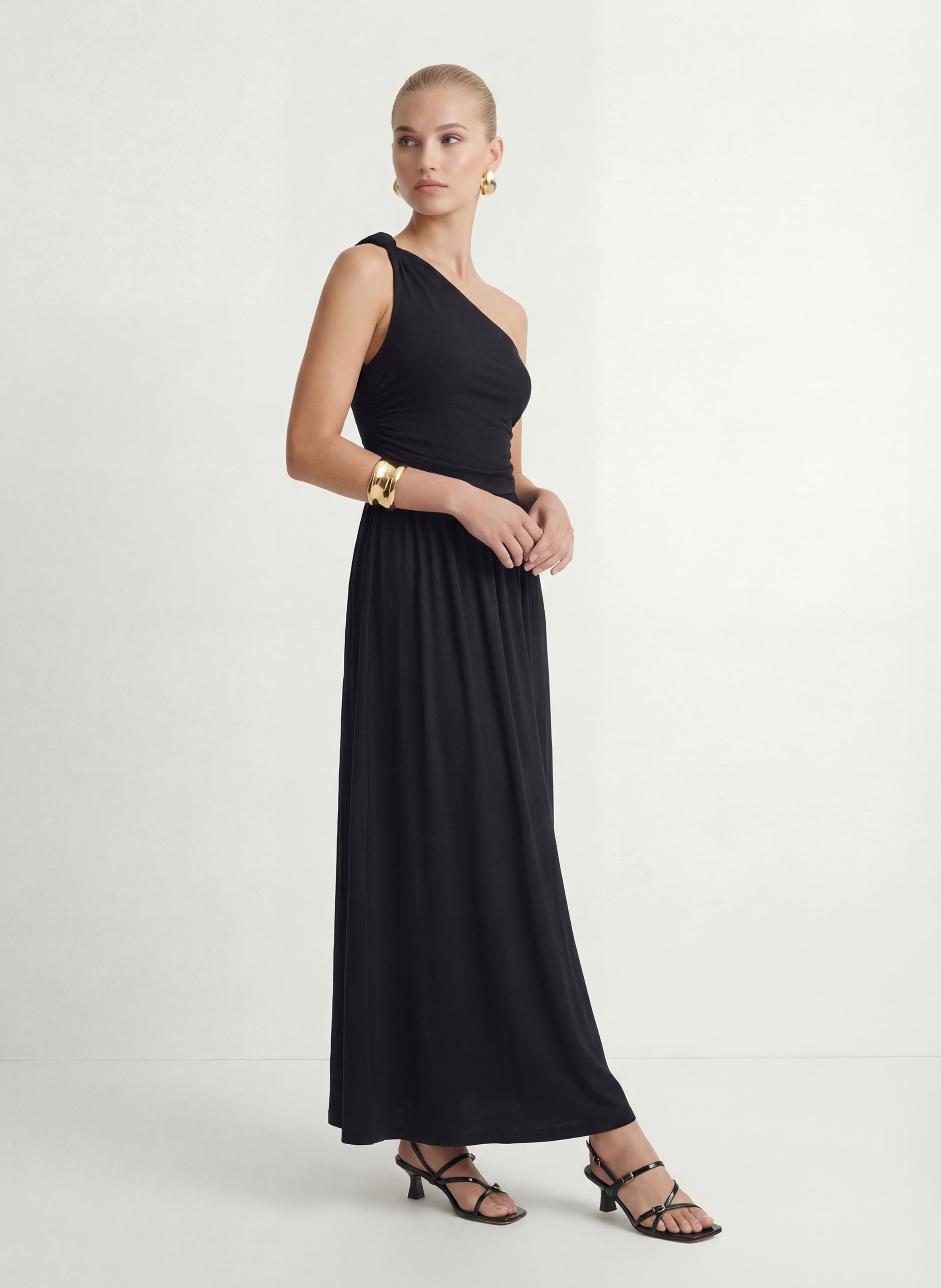 Robe longue asymétrique KOOKAI Noir