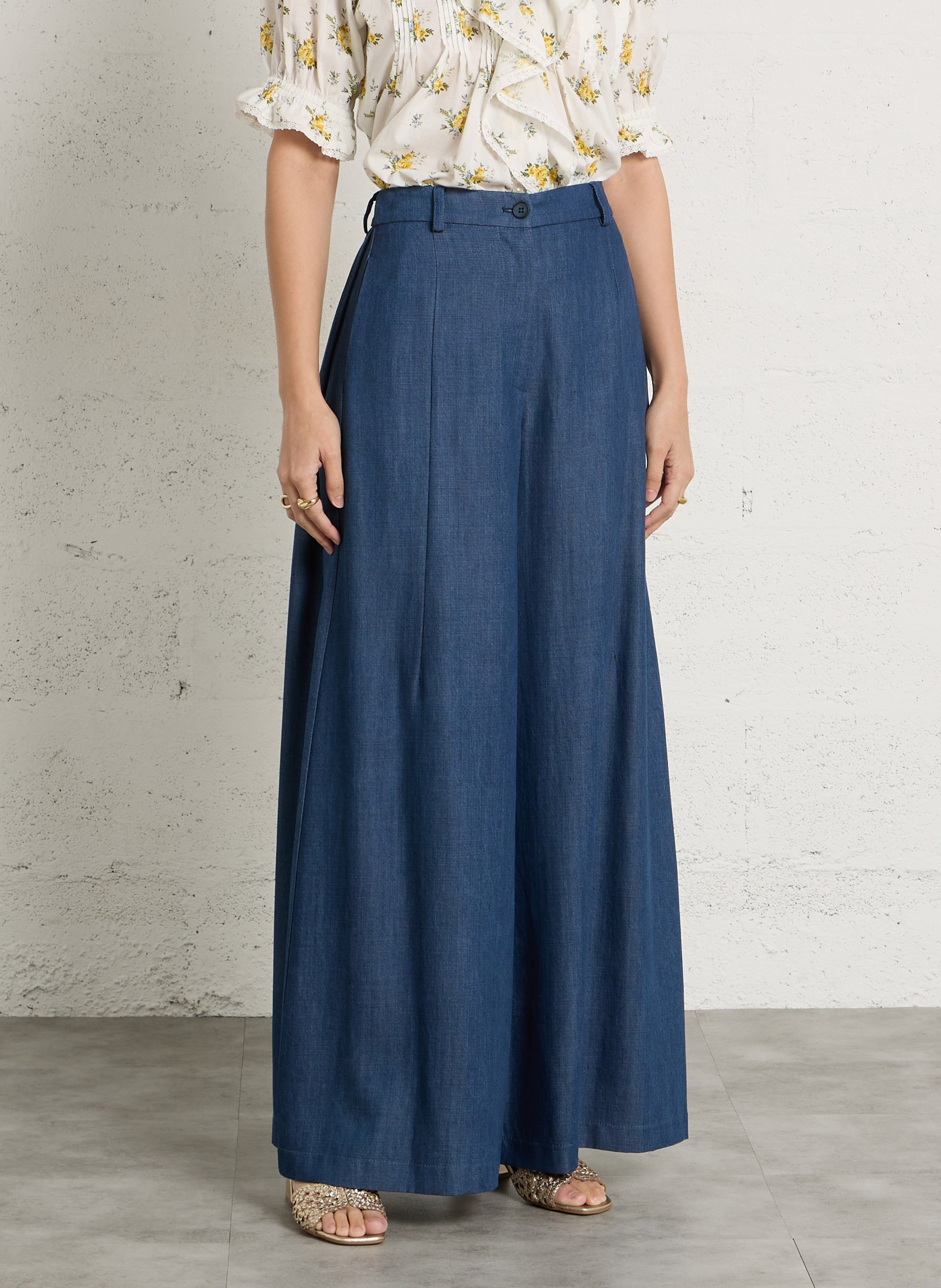Wide-leg pants with braces IMPERIAL