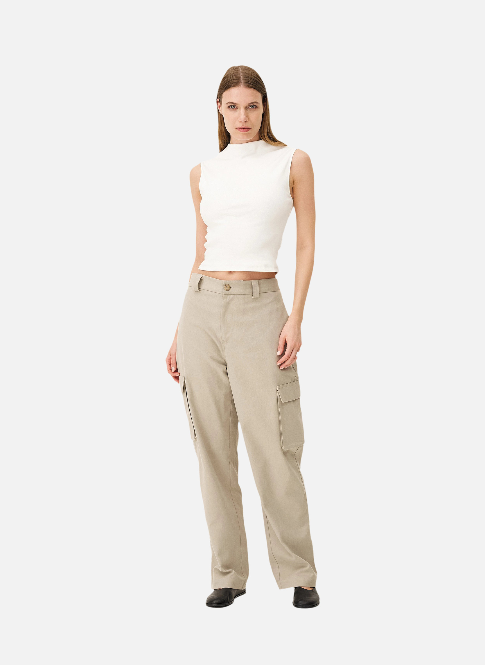 Cargo wide-leg pants Noyoco Beige