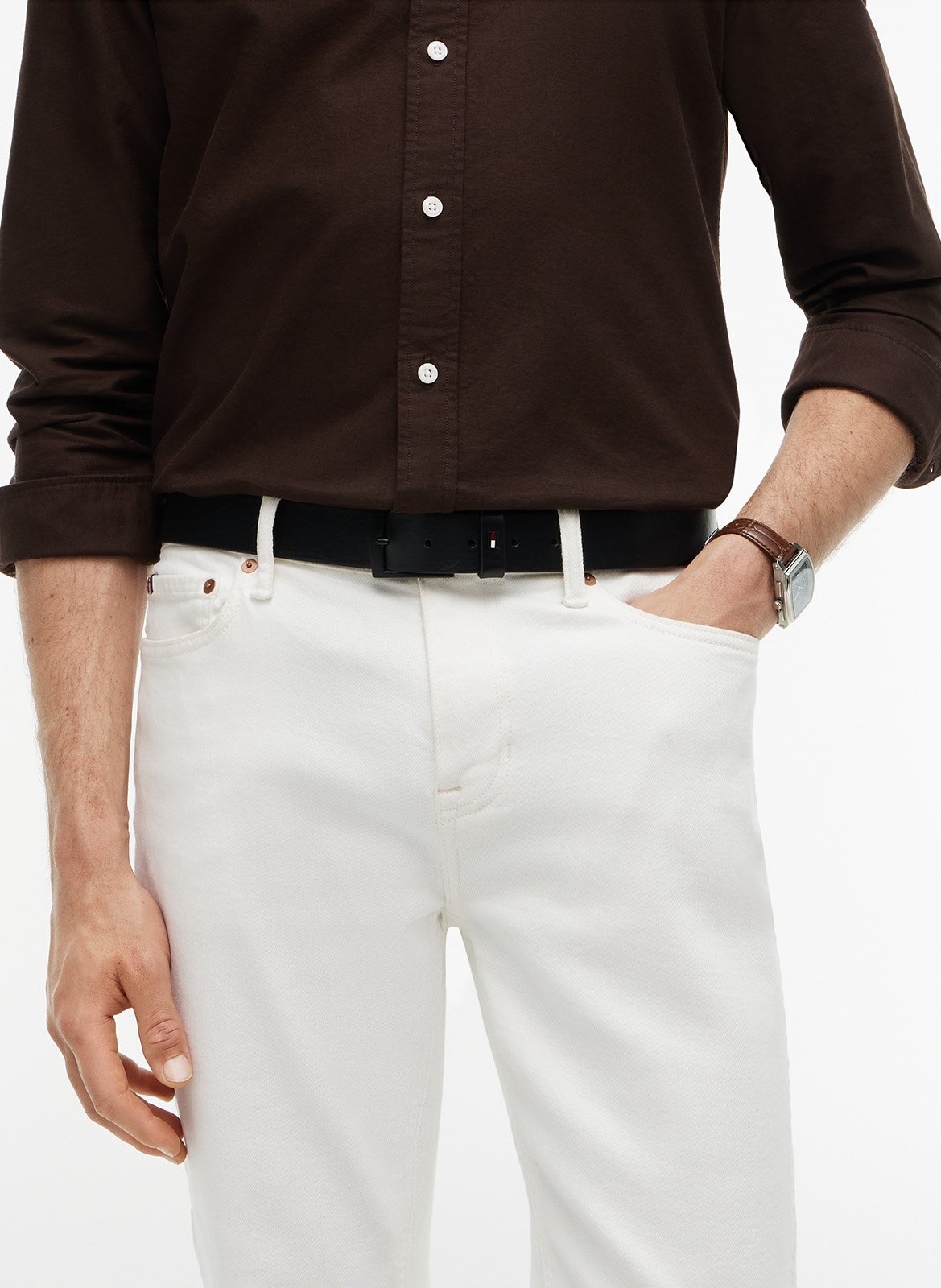 Ceinture en cuir TOMMY HILFIGER Noir