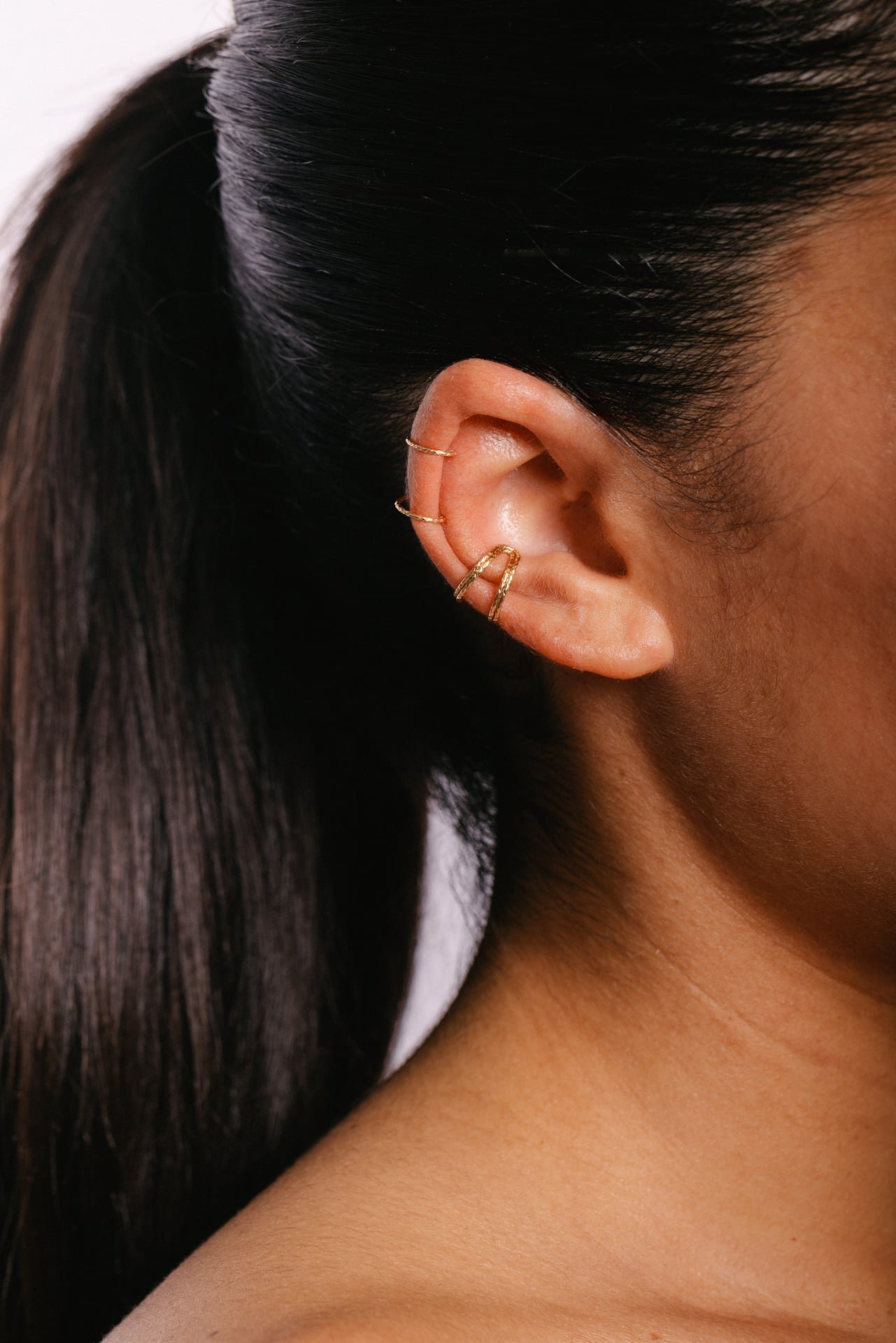 Double Conch Faux Piercing - Shine YAY Golden