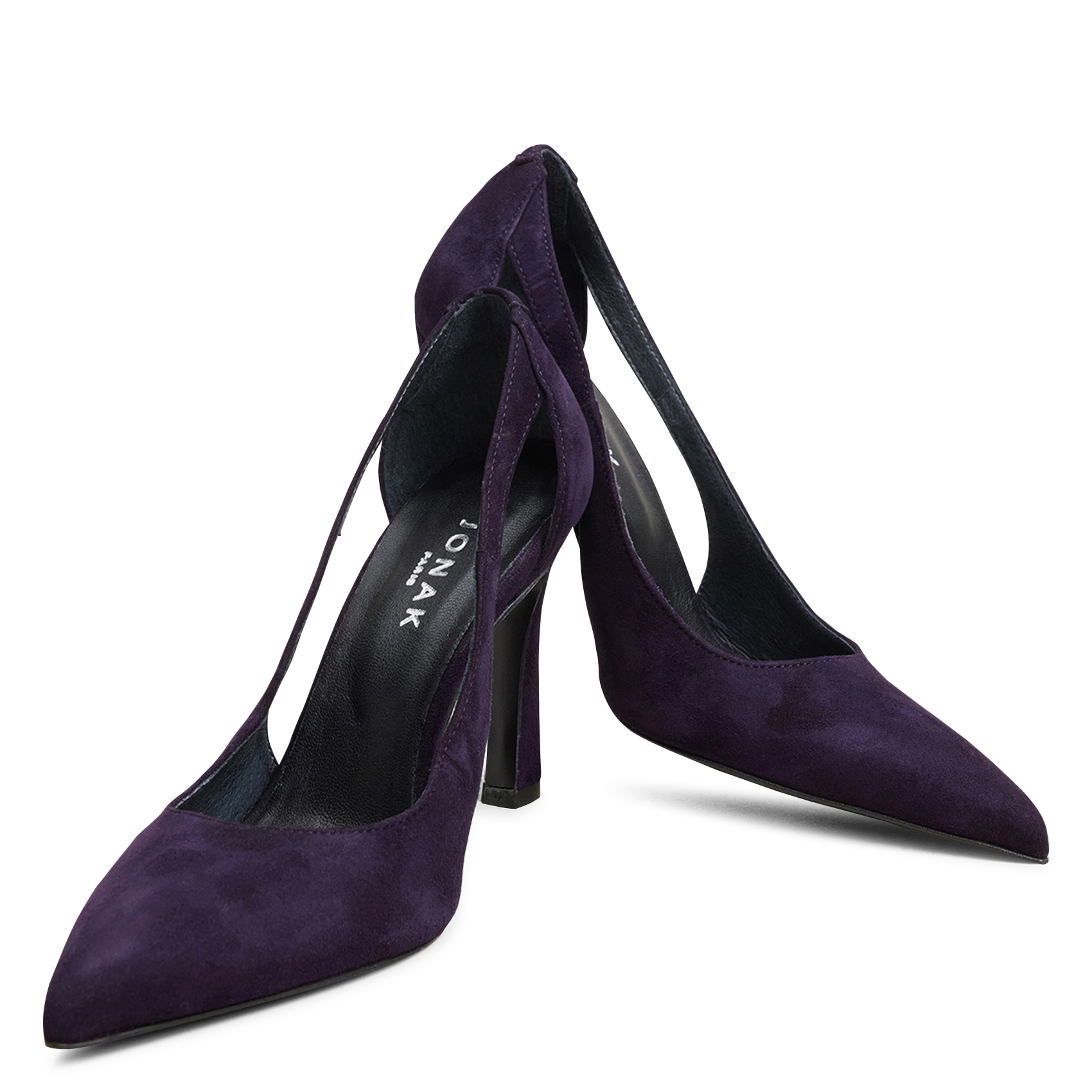 Escarpins bouts pointus en cuir velours | Violet JONAK Femme