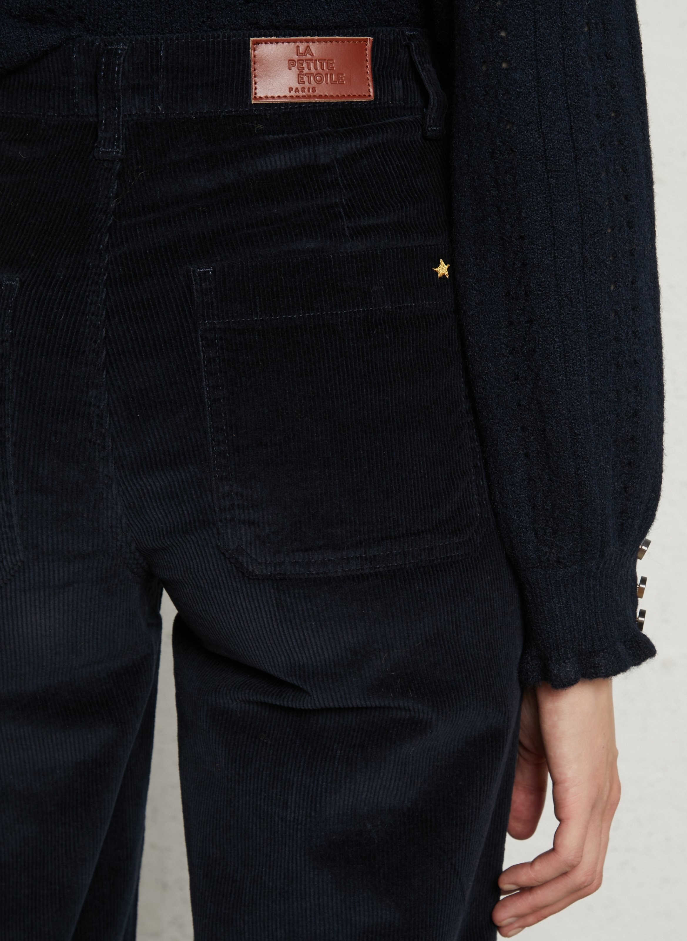 Wide-leg cotton-blend jeans LA PETITE ETOILE Blue