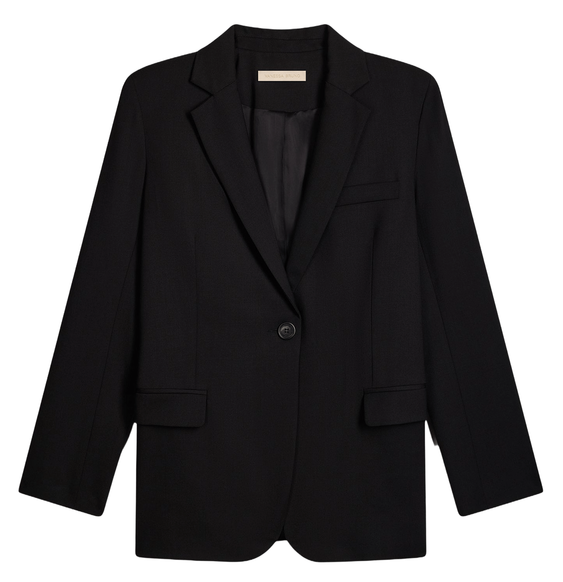 Blazer oversize en coton et lin mélangés VANESSA BRUNO Noir