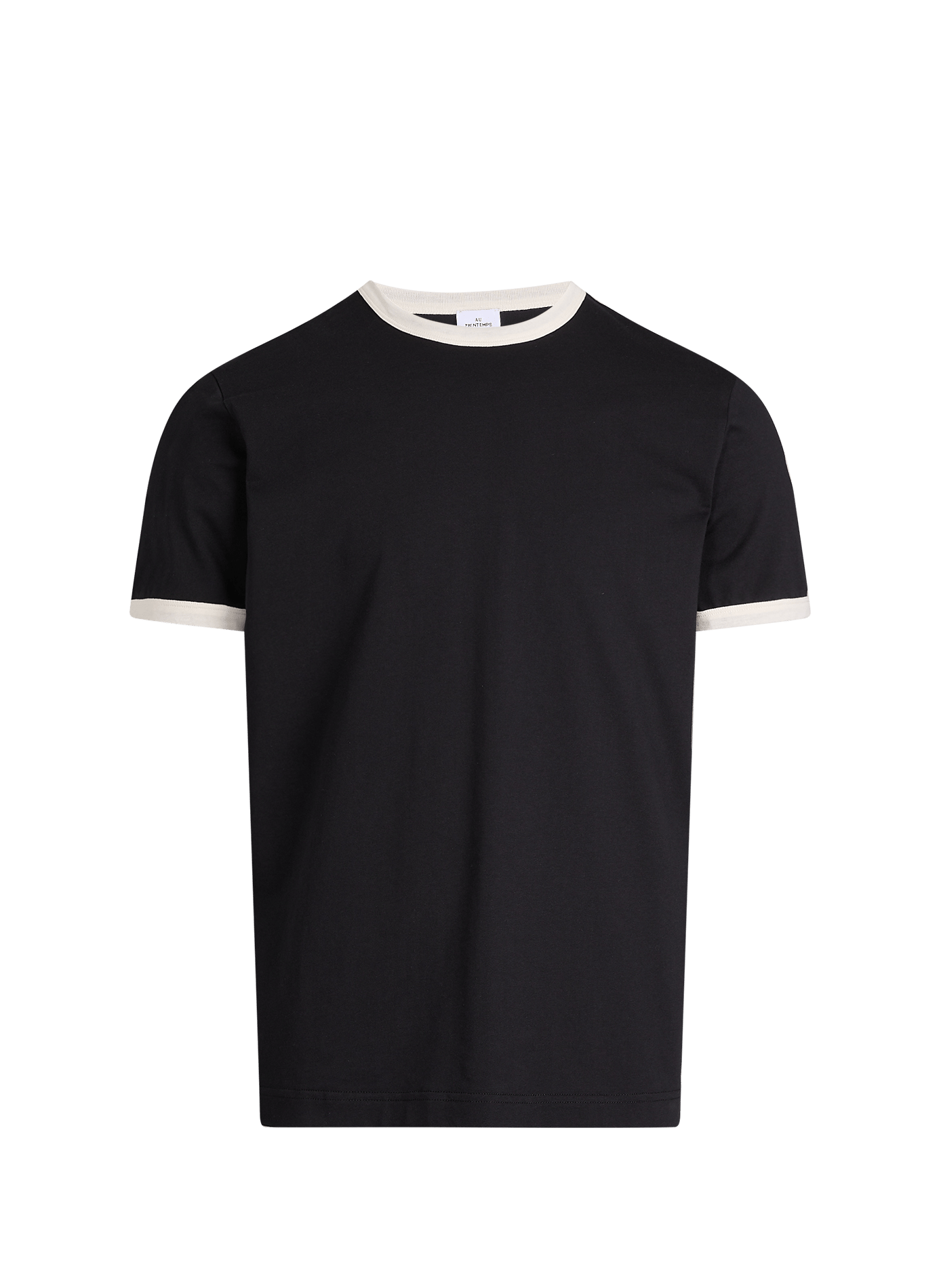 Cotton T-shirt AU PRINTEMPS PARIS Black