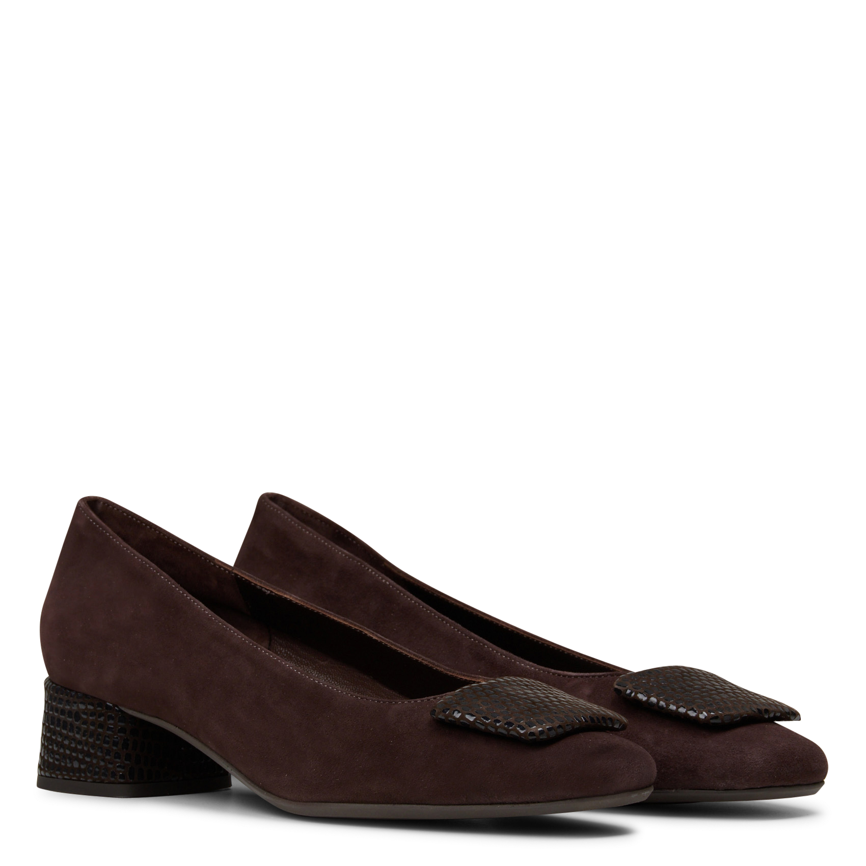 Ballerina's van velours REQINS Bruin