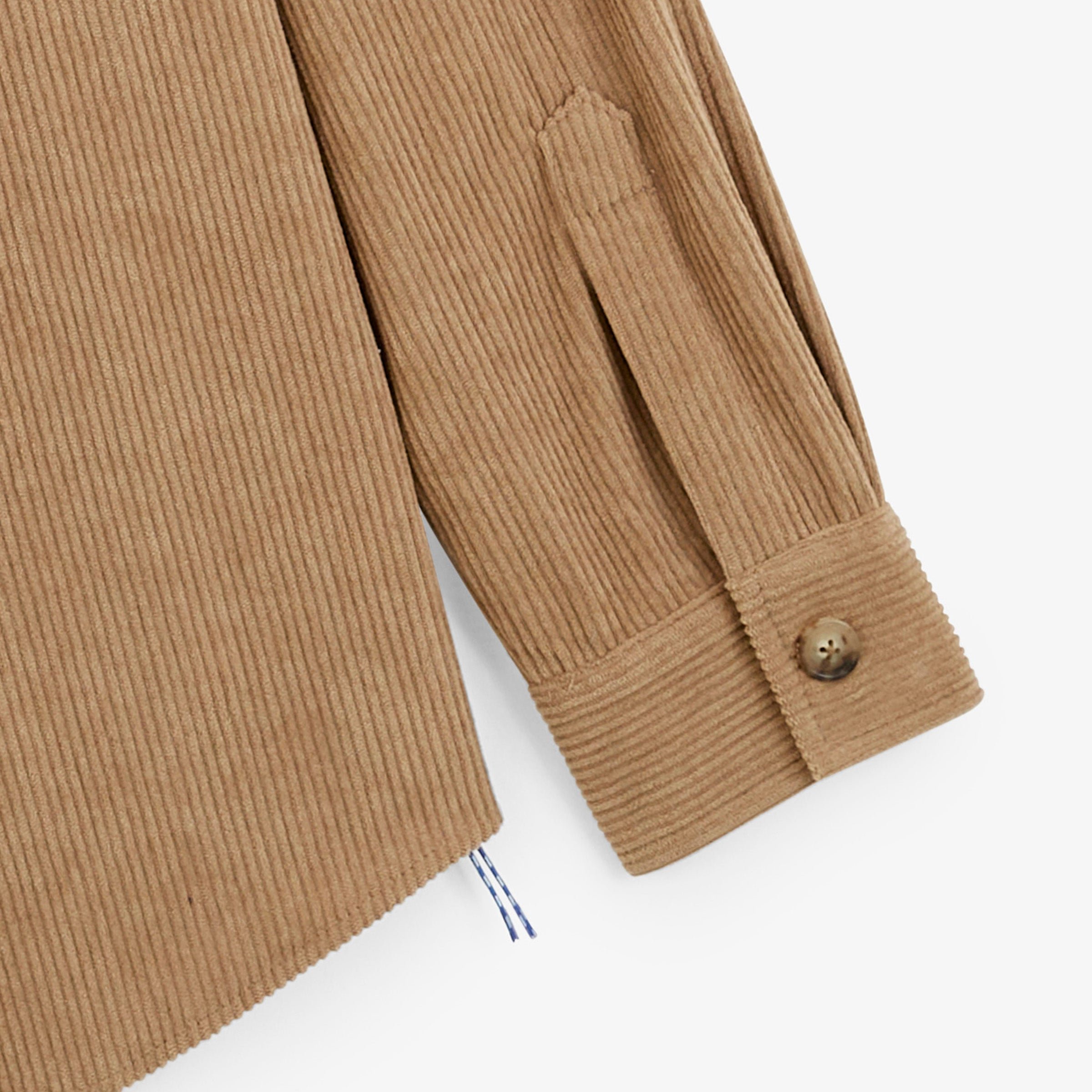 Long-sleeved velvet pigment dye beige cashmere shirt sbplay SERGE BLANCO Beige