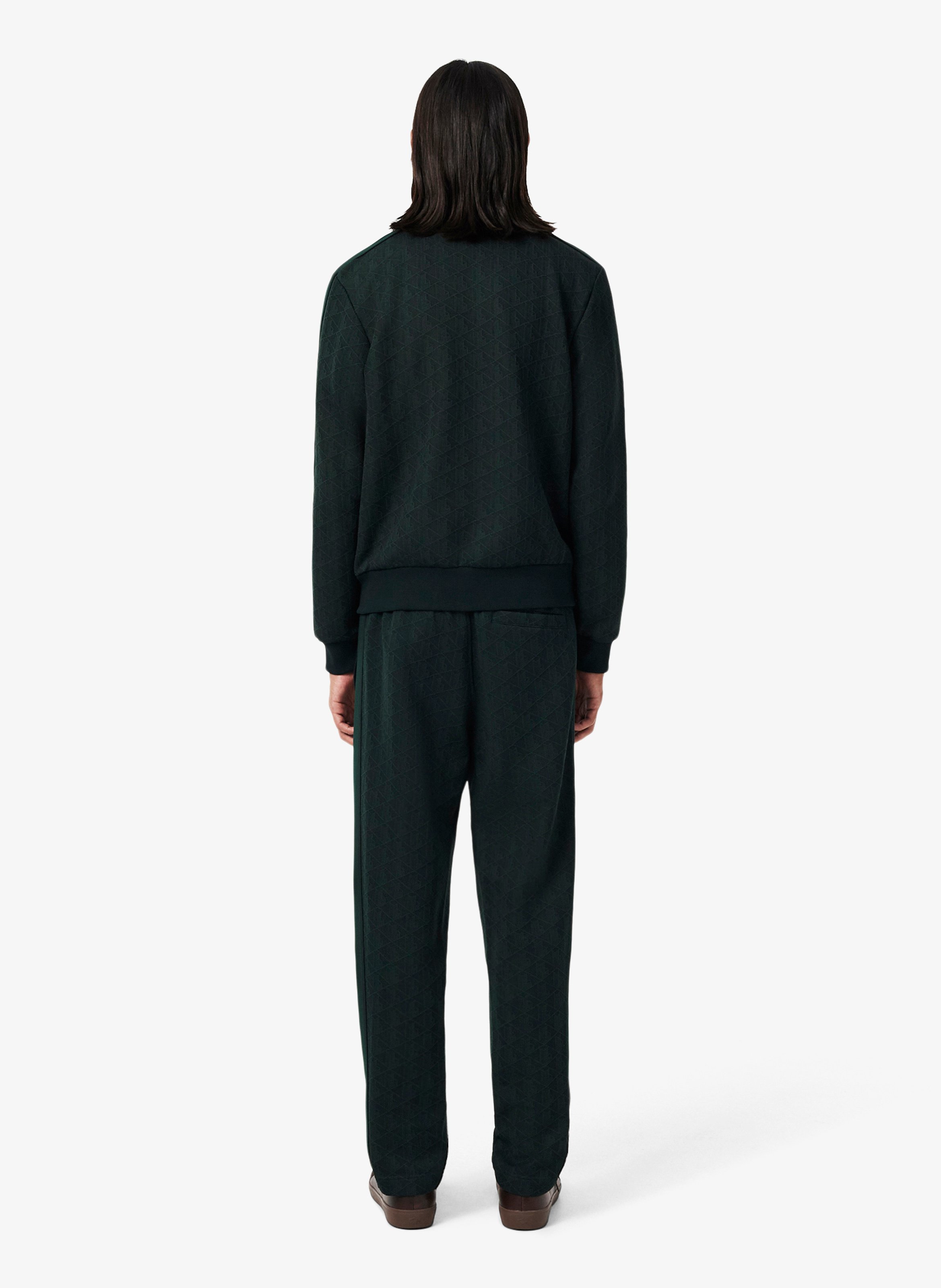 Gerade geschnittene Jogginghose mit Monogramm aus Baumwolle LACOSTE Grun