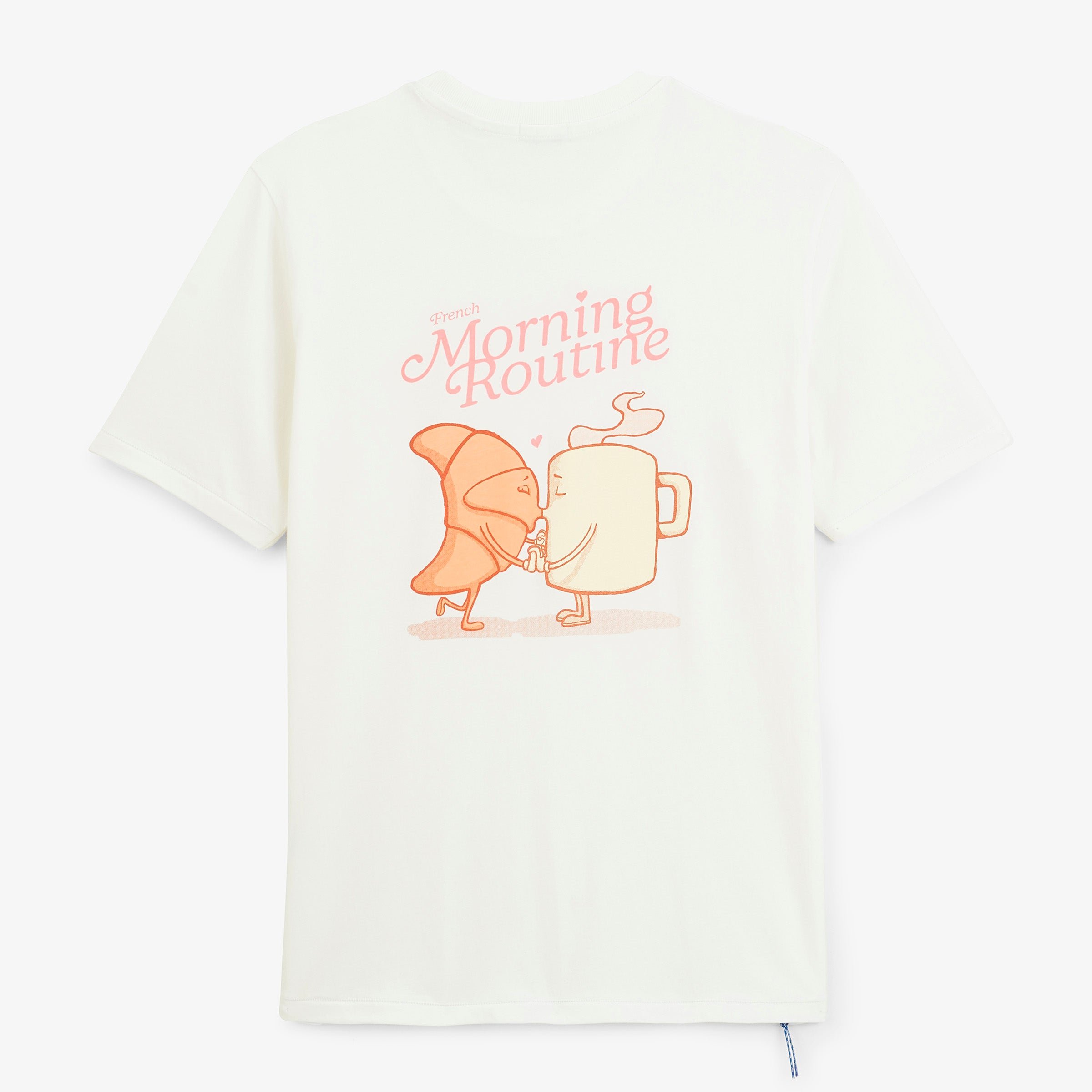 THOR SBPLAY oversized short-sleeved T-shirt with French morning routine print in off-white SERGE BLANCO White