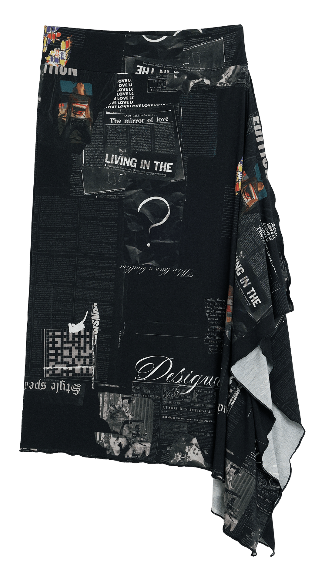 Asymmetrischer Midirock mit Print DESIGUAL Mehrfarbig