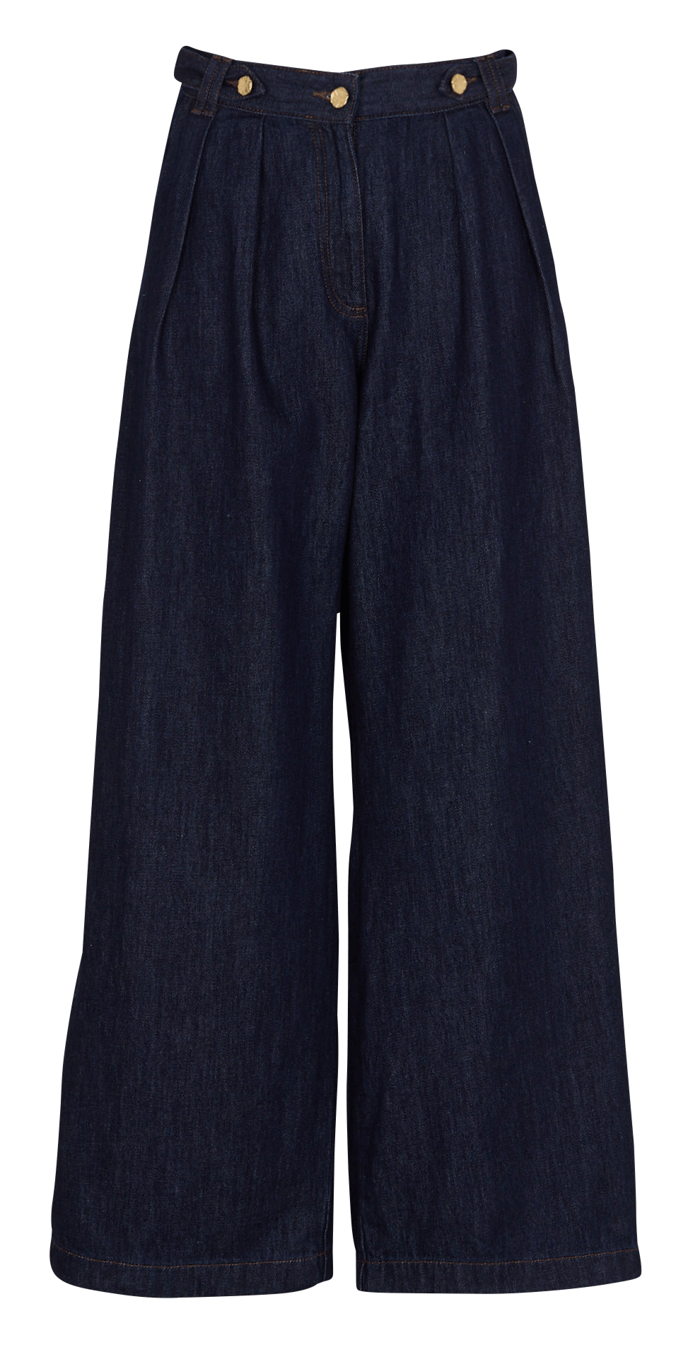 Weite Raw-Jeans mit Bundfalten SESSUN Blau