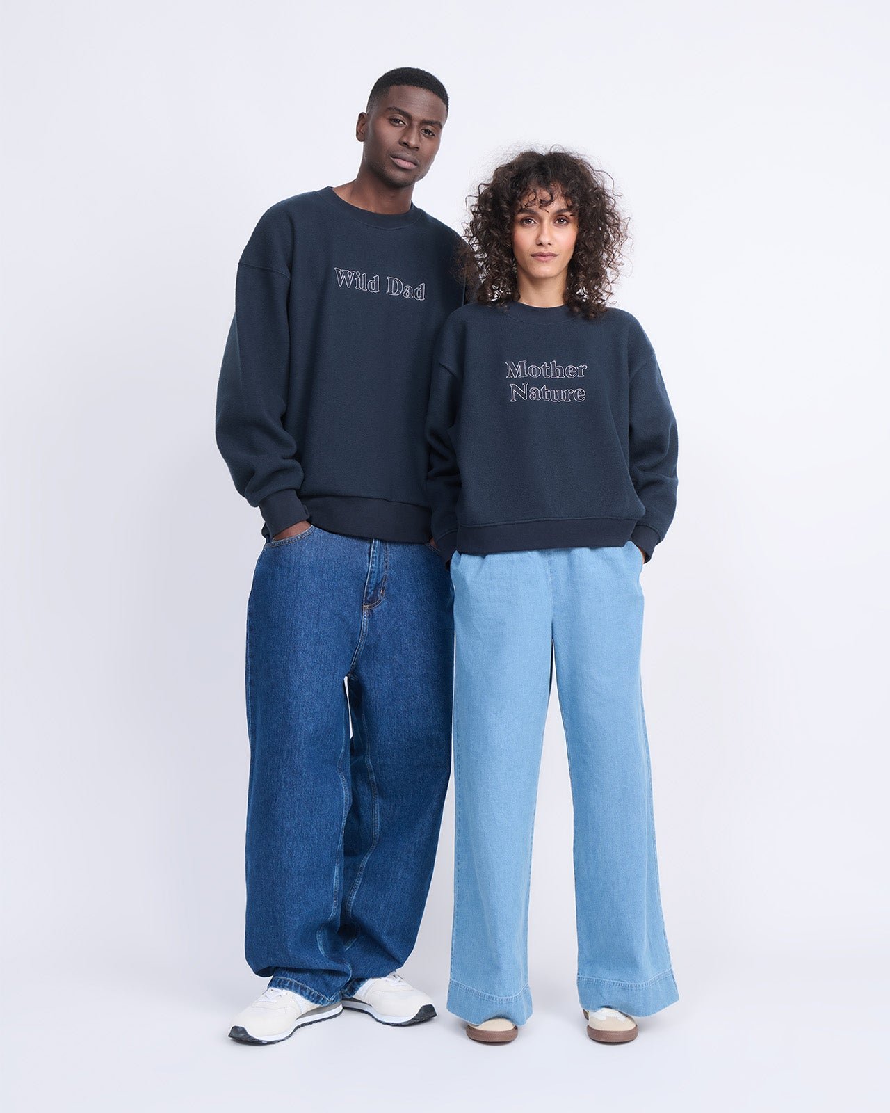 Embroidered Mother Nature Sweatshirt EMOI EMOI Blue