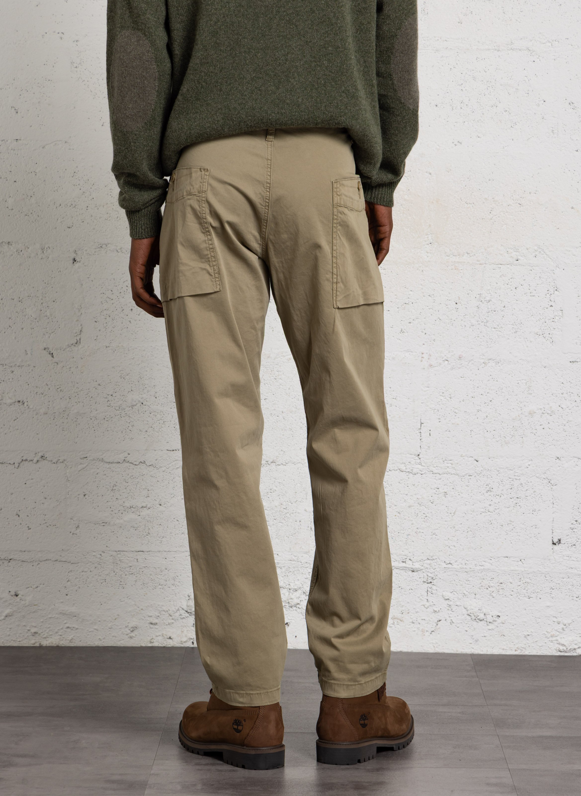 Pantalon chino en coton LE TEMPS DES CERISES Vert