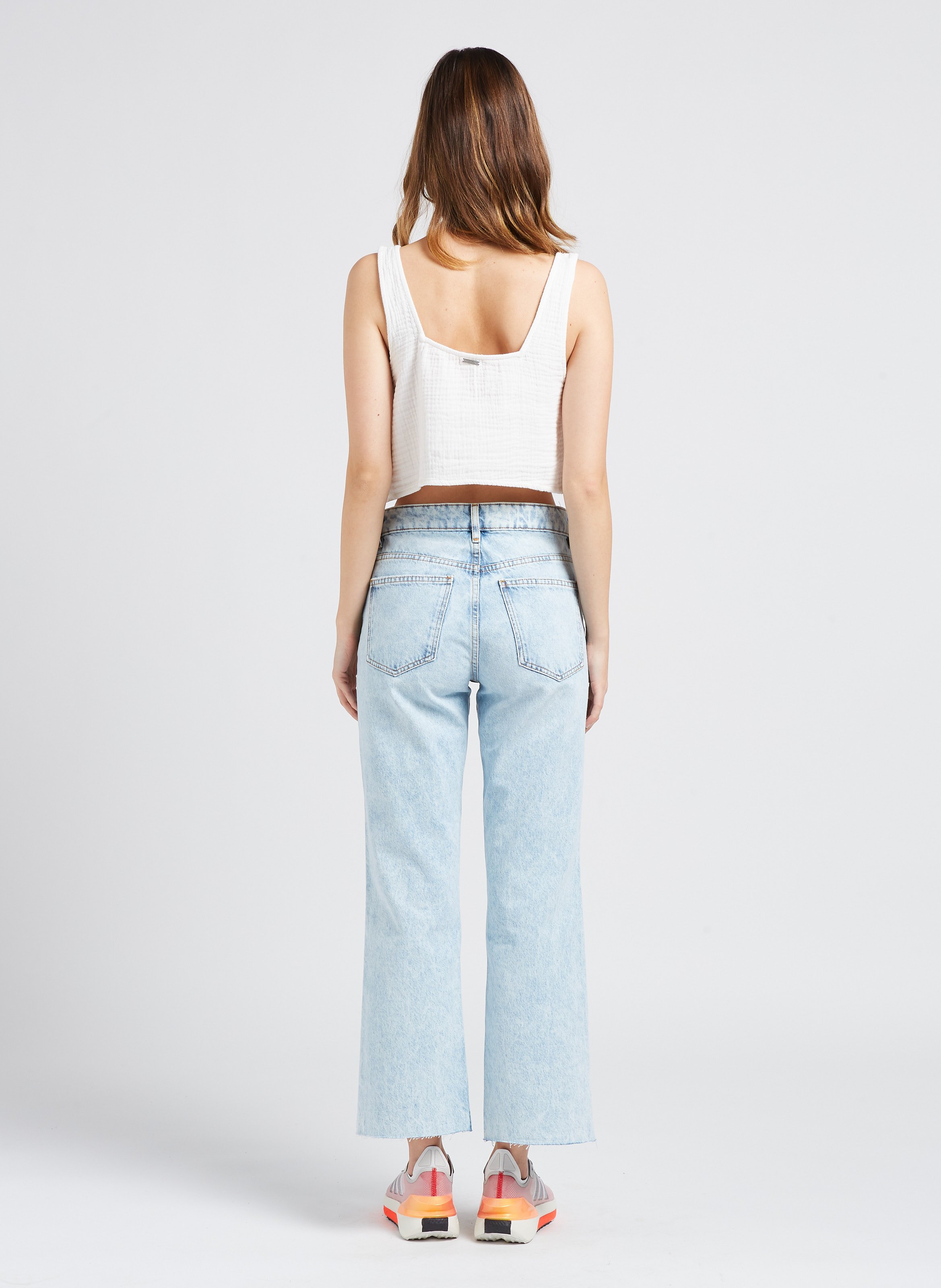 Jean taille haute bootcut en coton  IRO Bleu