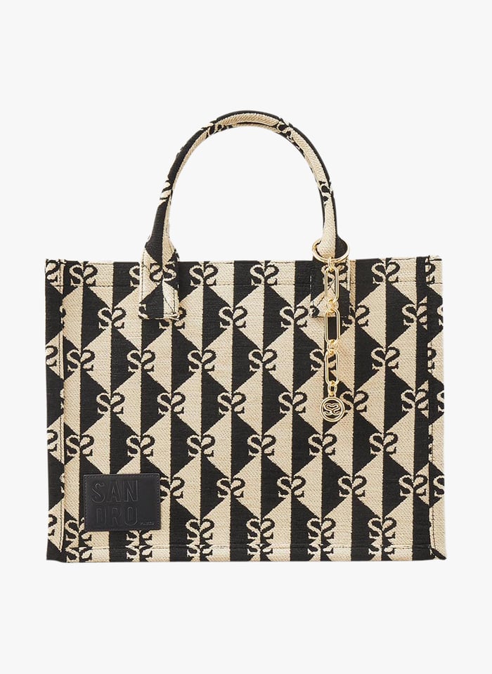 Geometric print handbag sales